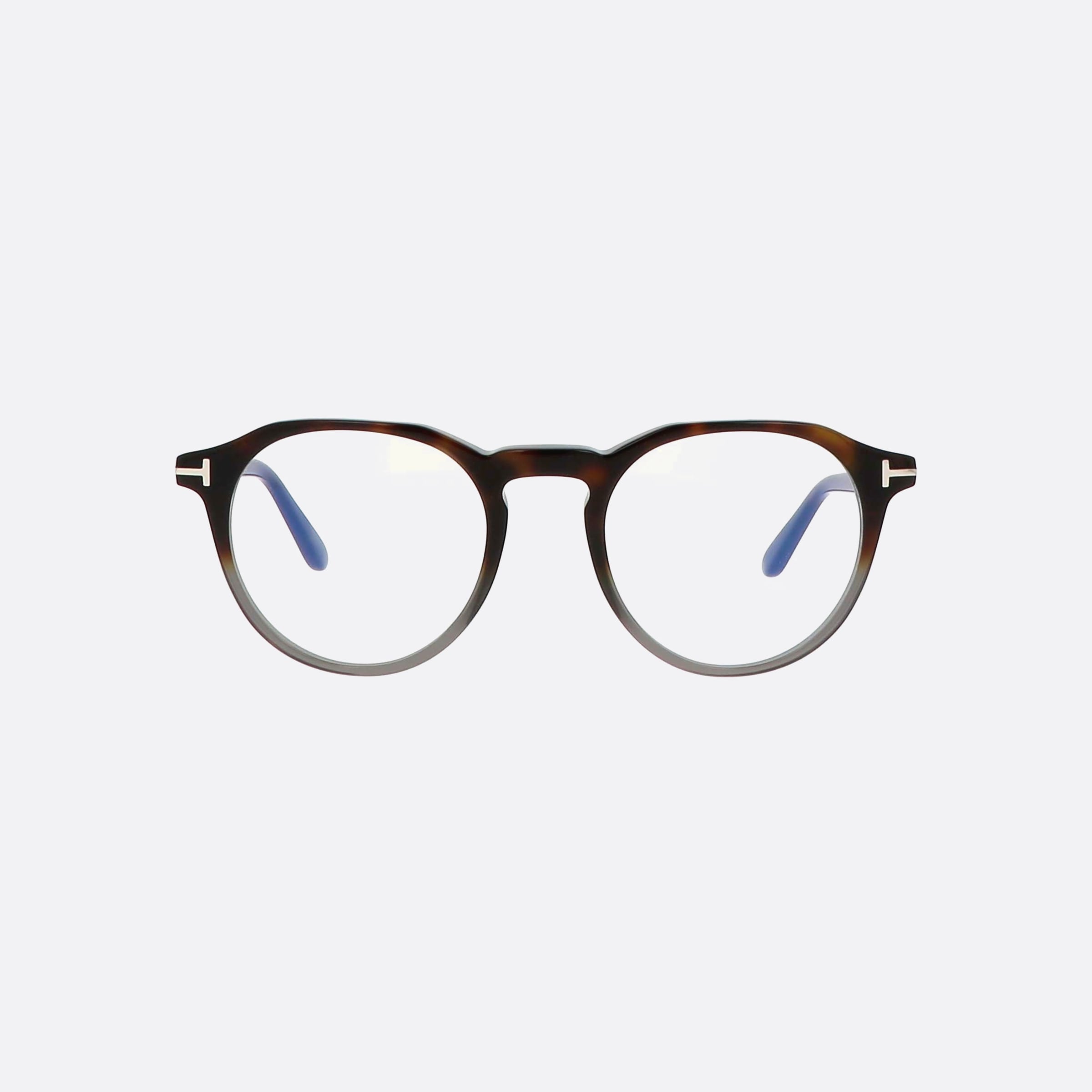 Tom 49mm Ford Ft5833 Tortoise Round Men Eyeglasses - Side View