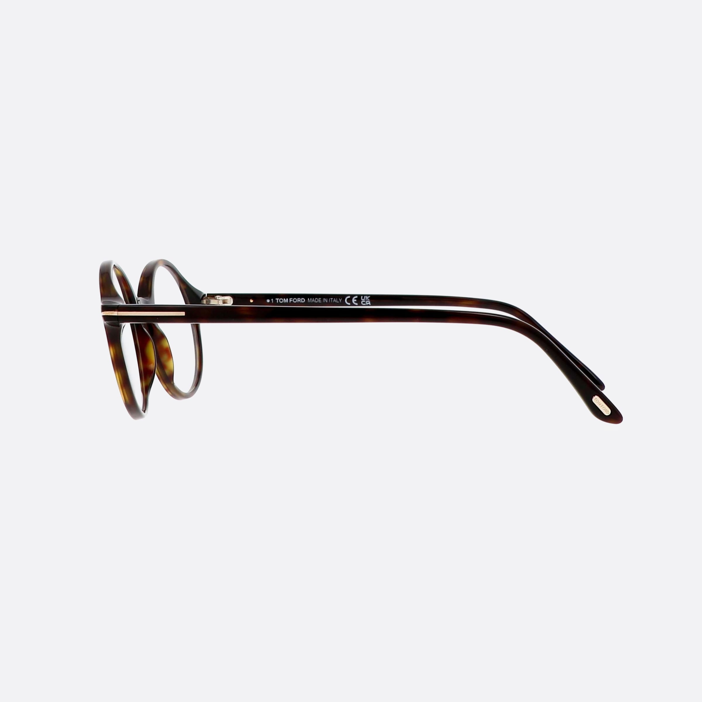 Tom 47mm Ford Ft5834 Tortoise Round Unisex Eyeglasses - Detail View