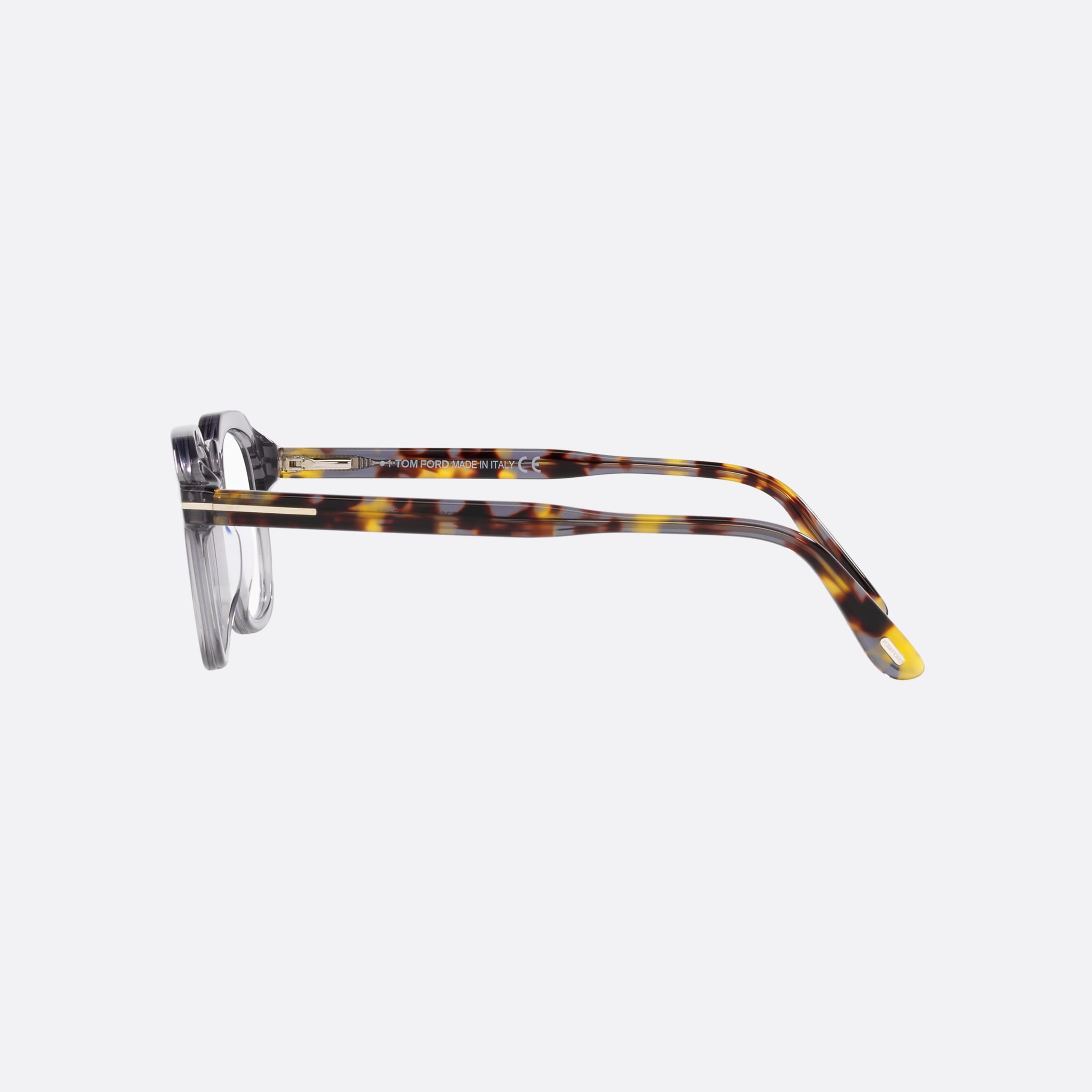 Tom 49mm Ford Ft5836 Grey Round Men Eyeglasses - Detail View