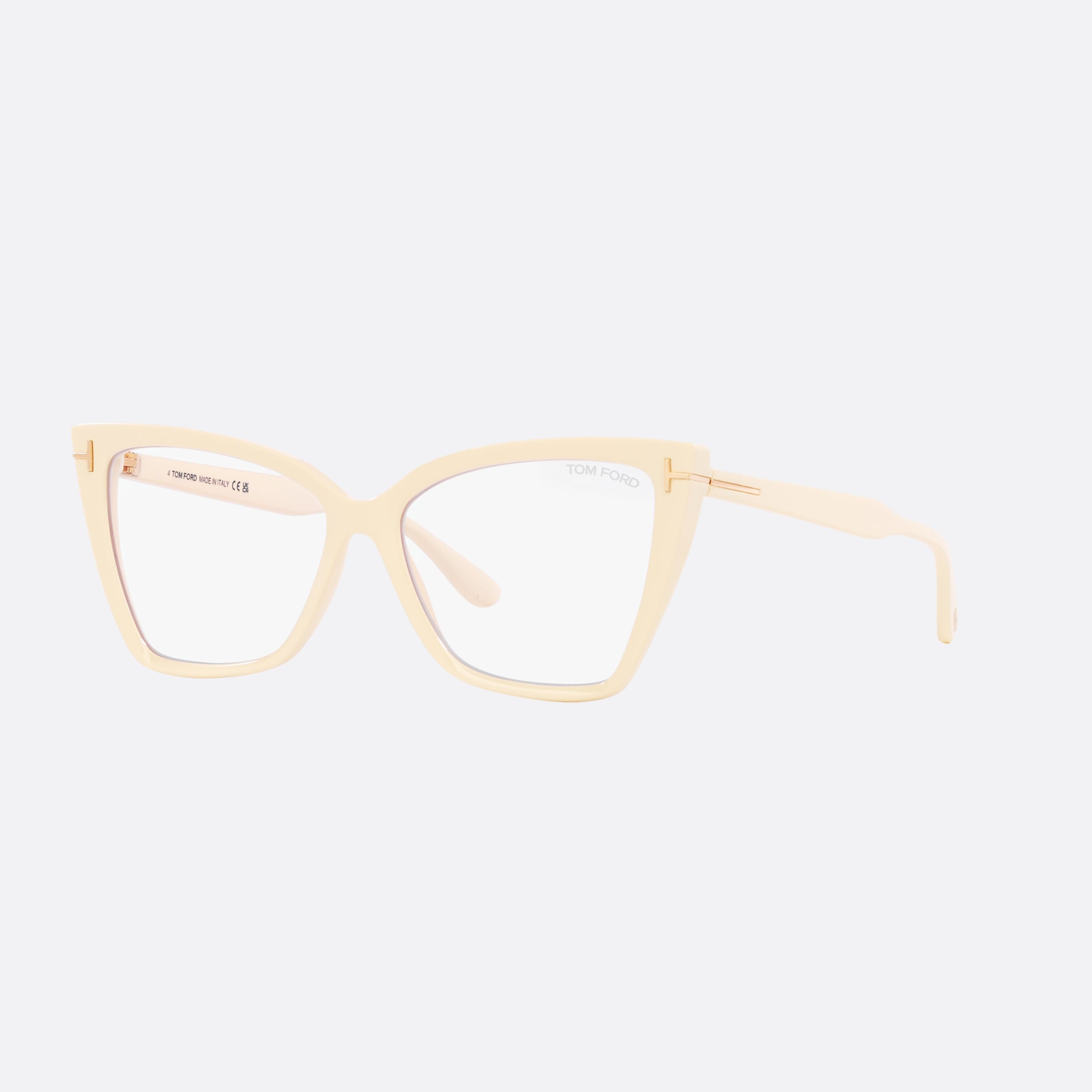 Tom 55mm Ford Ft5844 Beige Cat Eye Women Eyeglasses - Main View