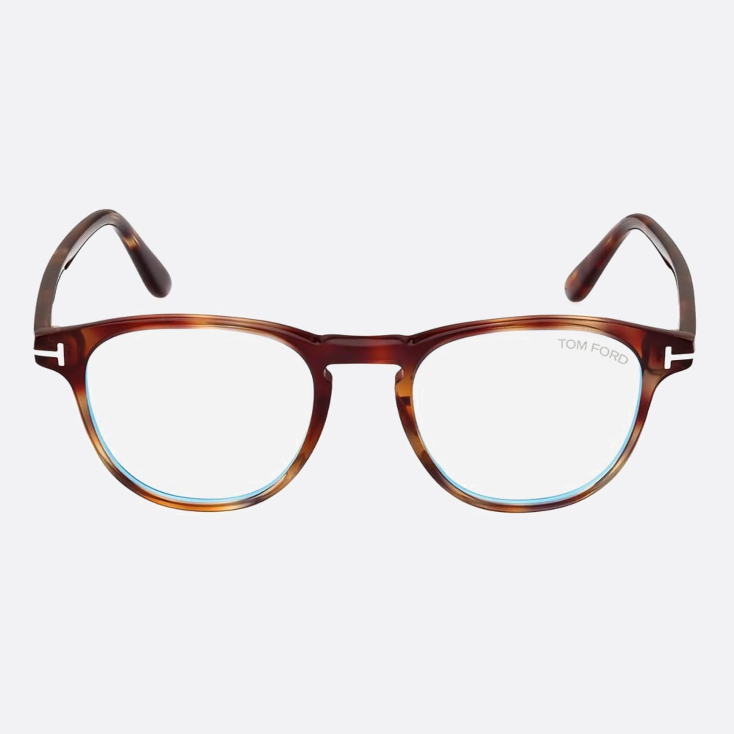 Tom 48mm Ford Ft5899 Blue Block Havana Squared Men Eyeglasses - Main View