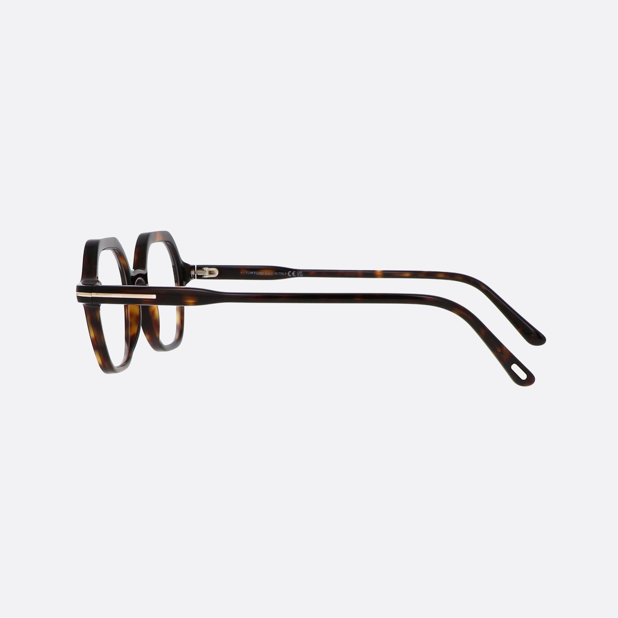 Tom 46mm Ford Ft5900 Havana Geometric Men Eyeglasses - Detail View