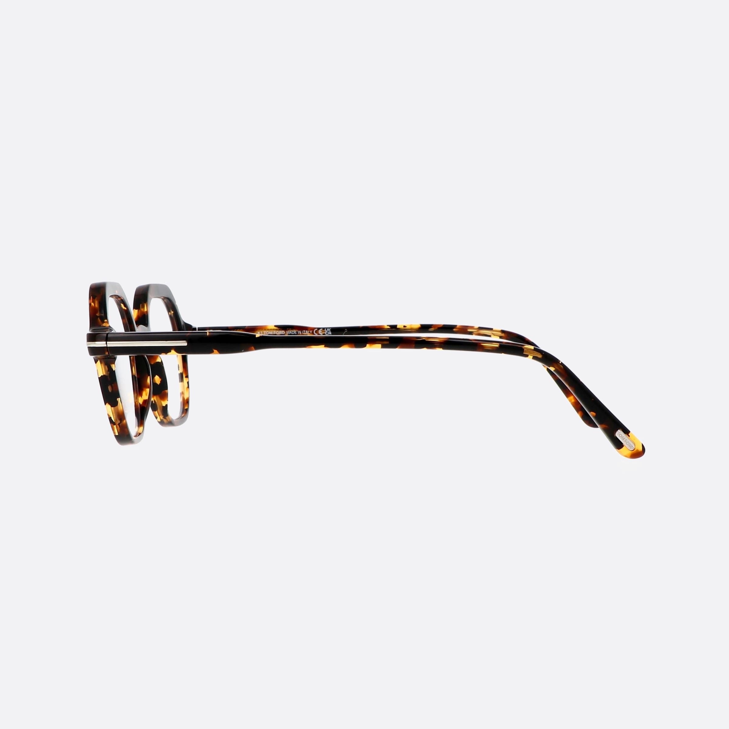 Tom 46mm Ford Ft5900 Havana Geometric Men Eyeglasses - Detail View
