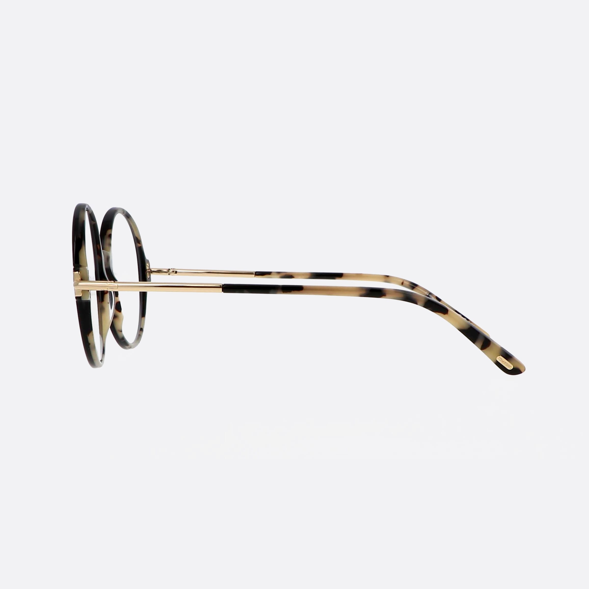 Tom 53mm Ford Ft5914 Black Round Women Eyeglasses - Detail View