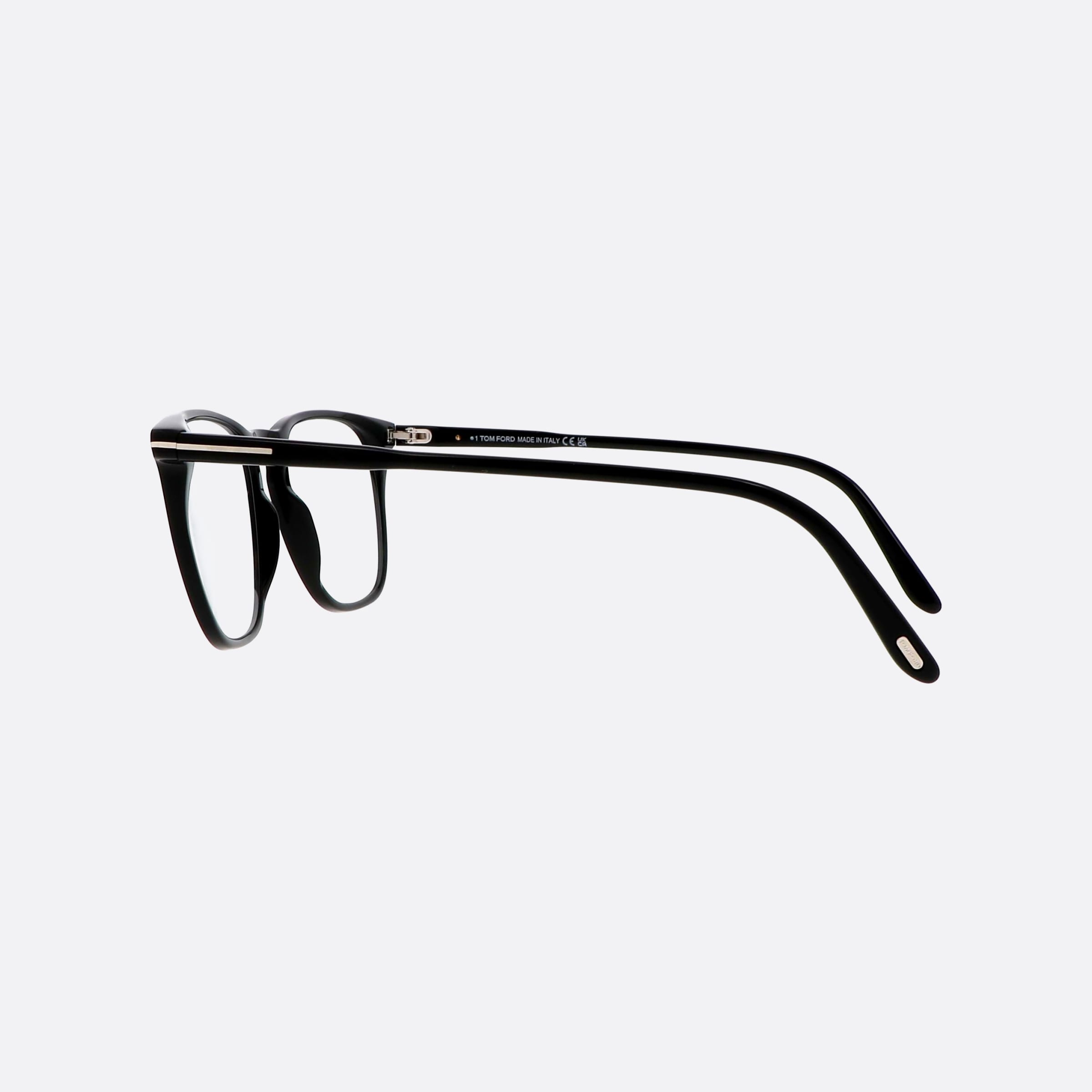 Tom 52mm Ford Ft5937 Black Geometric Men Eyeglasses - Detail View