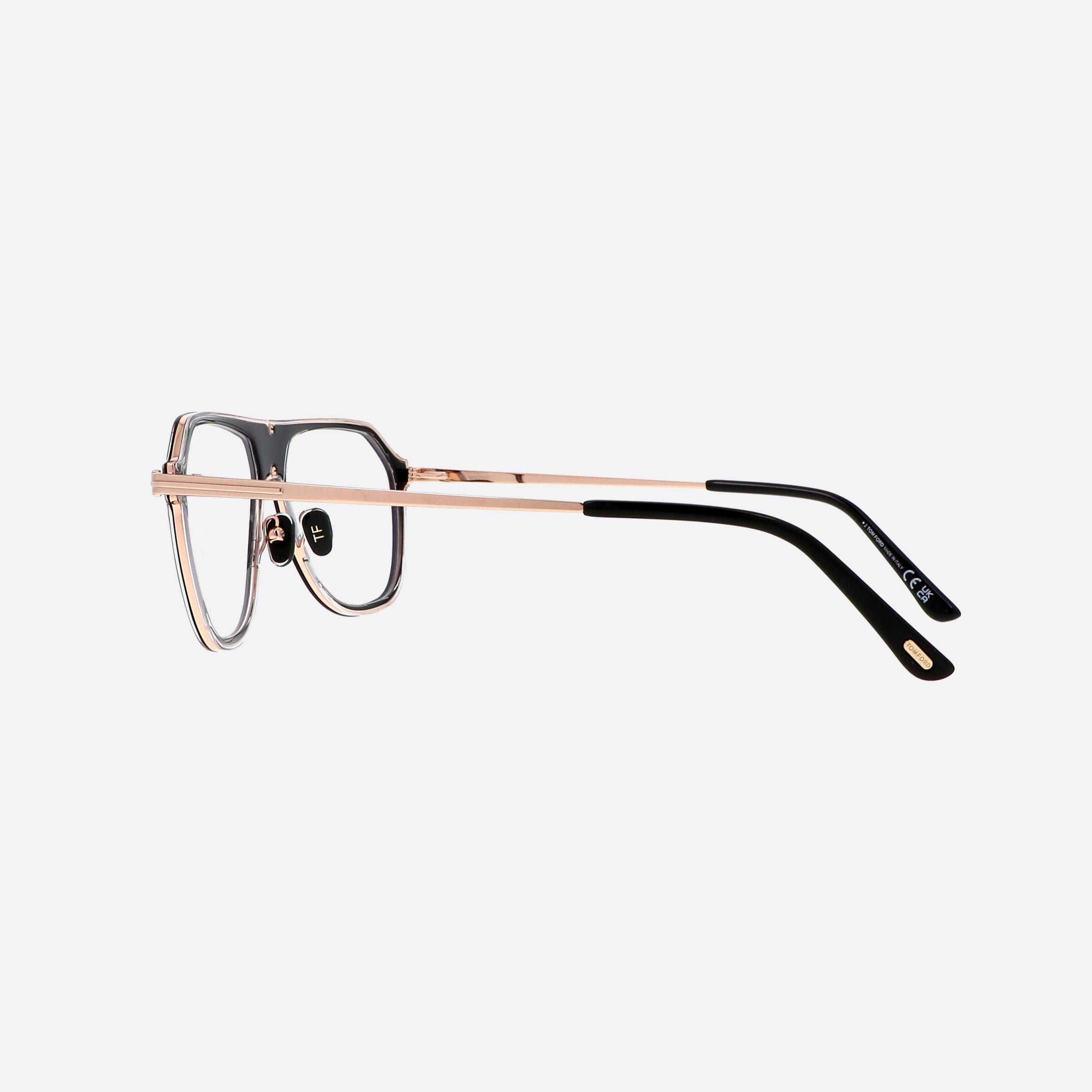 Tom 56mm Ford Ft5943 Black Pilot Men Eyeglasses - Detail View