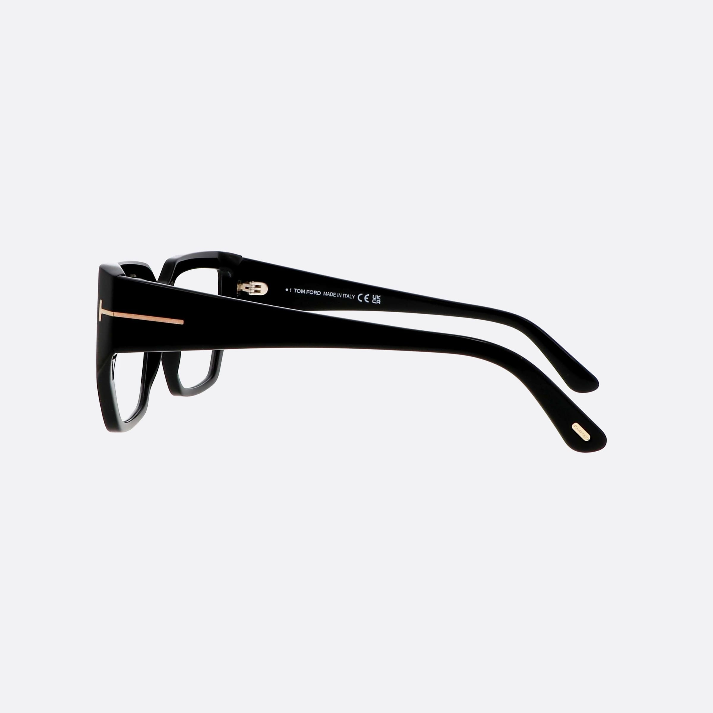 Tom 54mm Ford Ft5951 Black Geometric Women Eyeglasses - Detail View