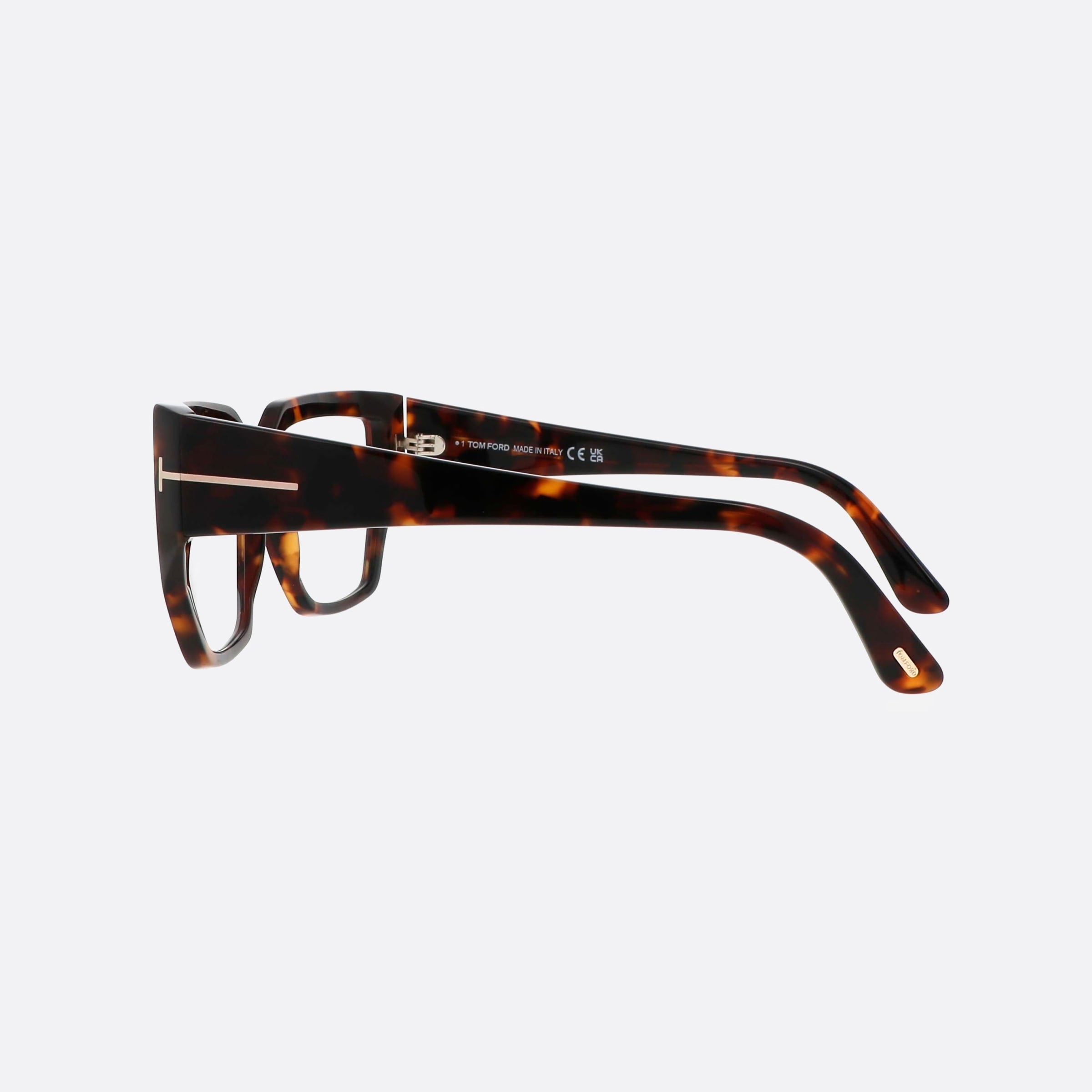 Tom 54mm Ford Ft5951 Havana Geometric Women Eyeglasses - Detail View