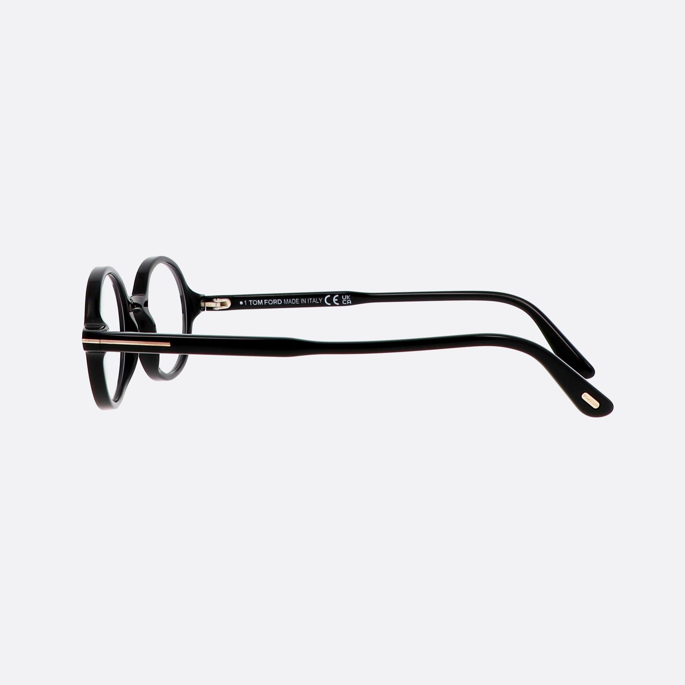 Tom 46mm Ford Ft5975 Black Oval Unisex Eyeglasses - Detail View