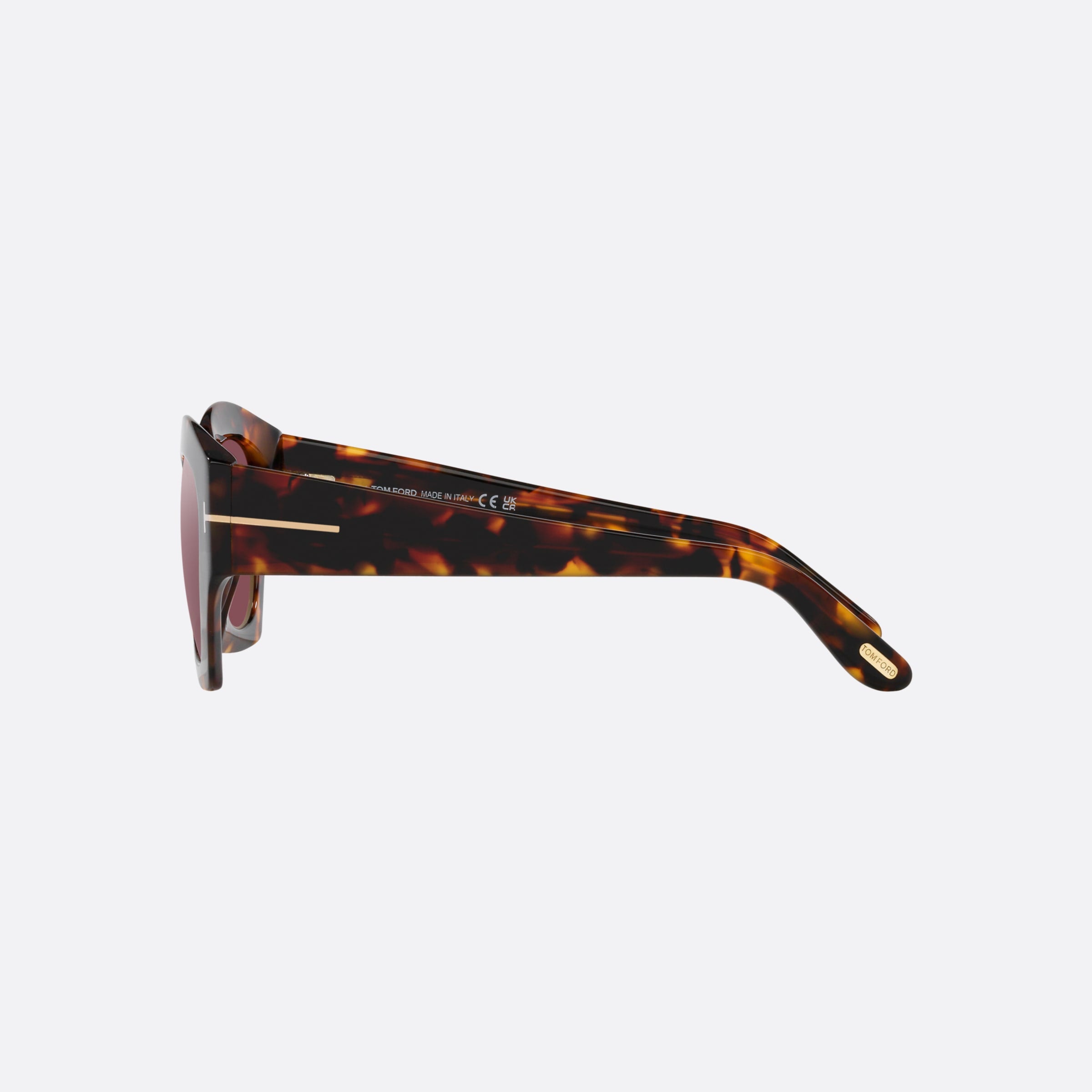 Tom 52mm Ford Guilliana 52t Havana Irregular Women Sunglasses - Detail View