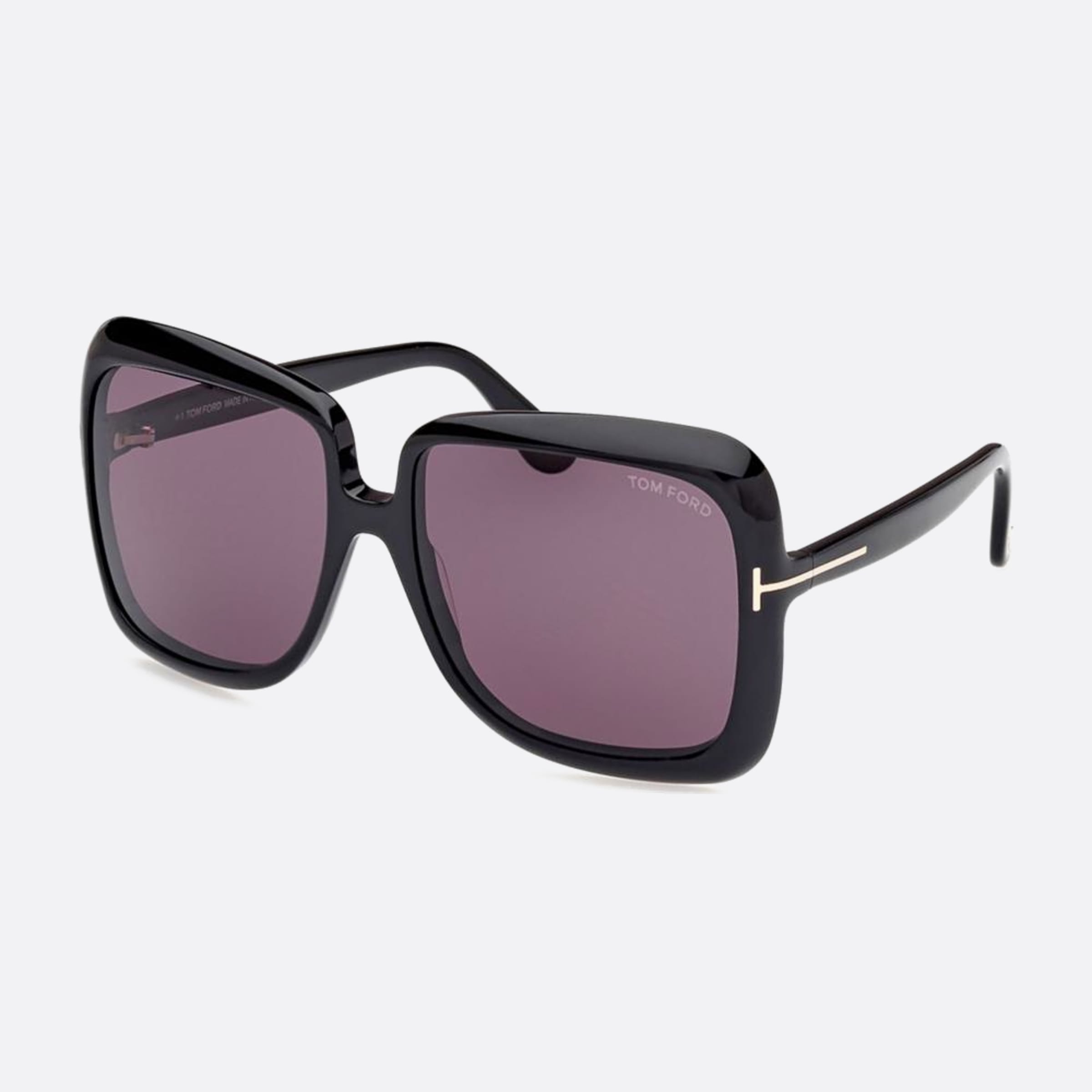 Tom 59mm Ford Lorelai Ft1156 01a Black Oversize Women Sunglasses - Side View