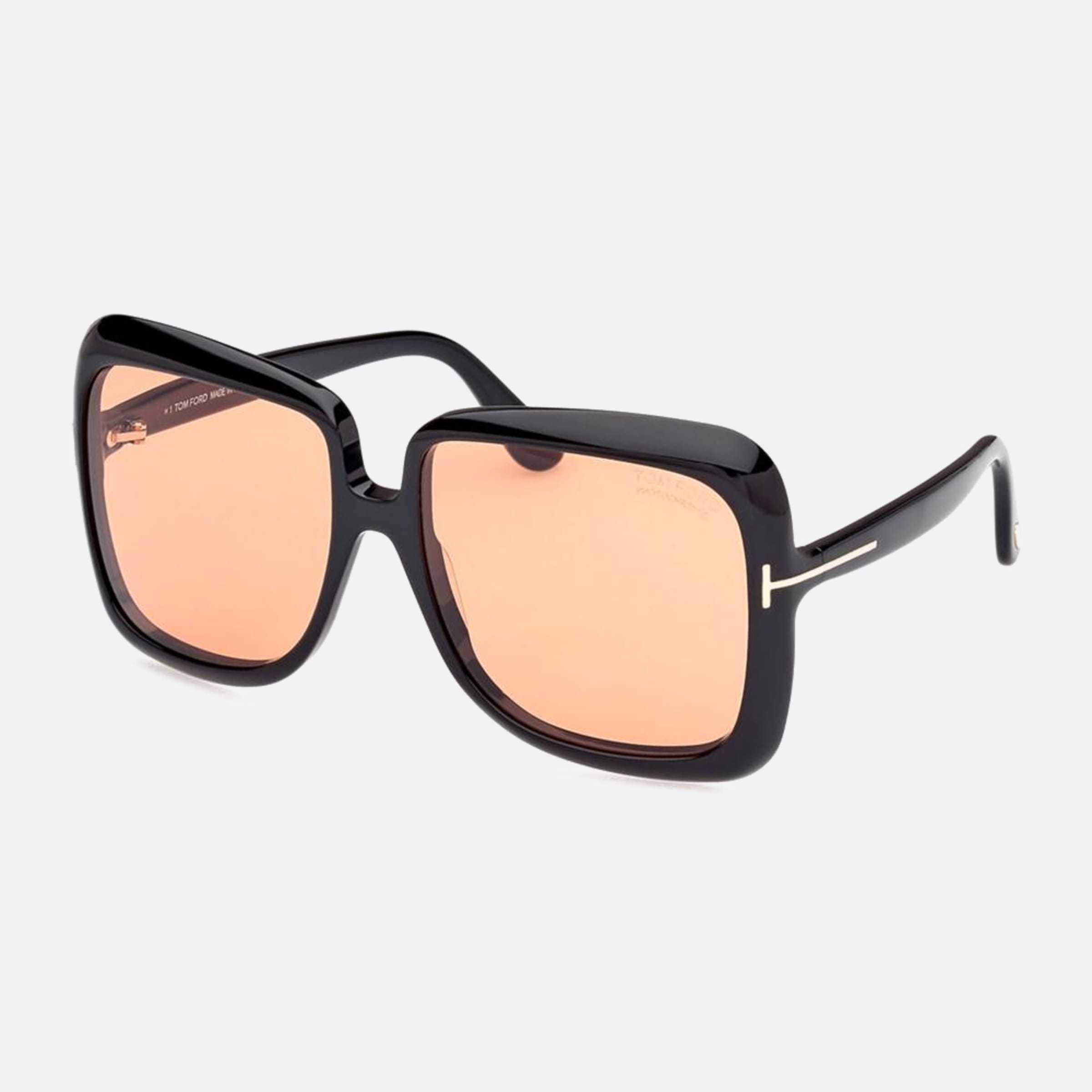Tom 59mm Ford Lorelai Ft1156 01e Black Oversize Women Sunglasses - Side View