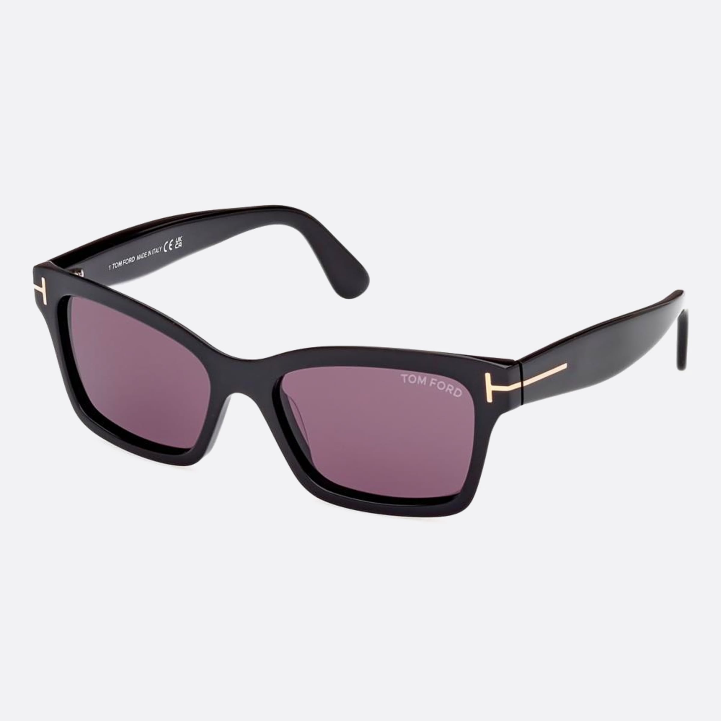 Tom 54mm Ford Mikel 01a Black Squared Women Sunglasses - Side View
