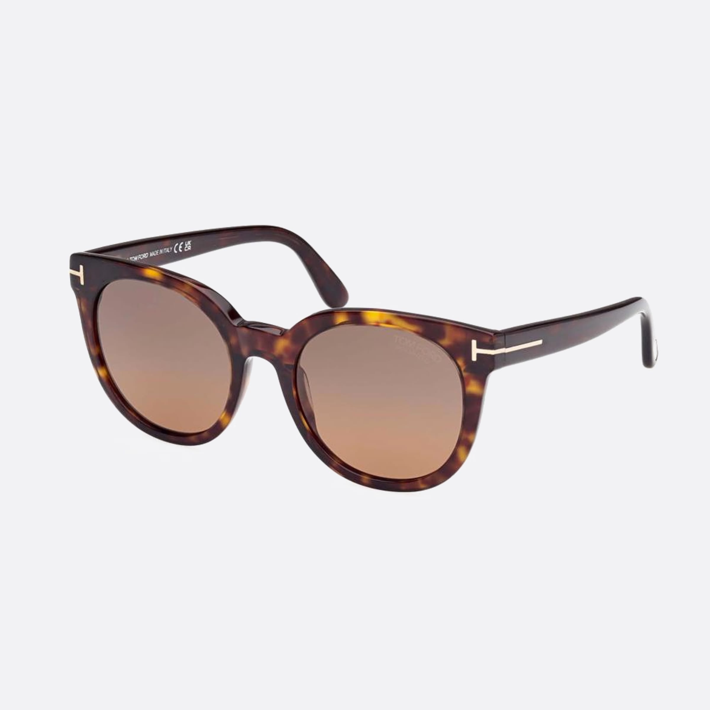 Tom 53mm Ford Moira 52h Havana Butterfly Polarized Women Sunglasses - Side View