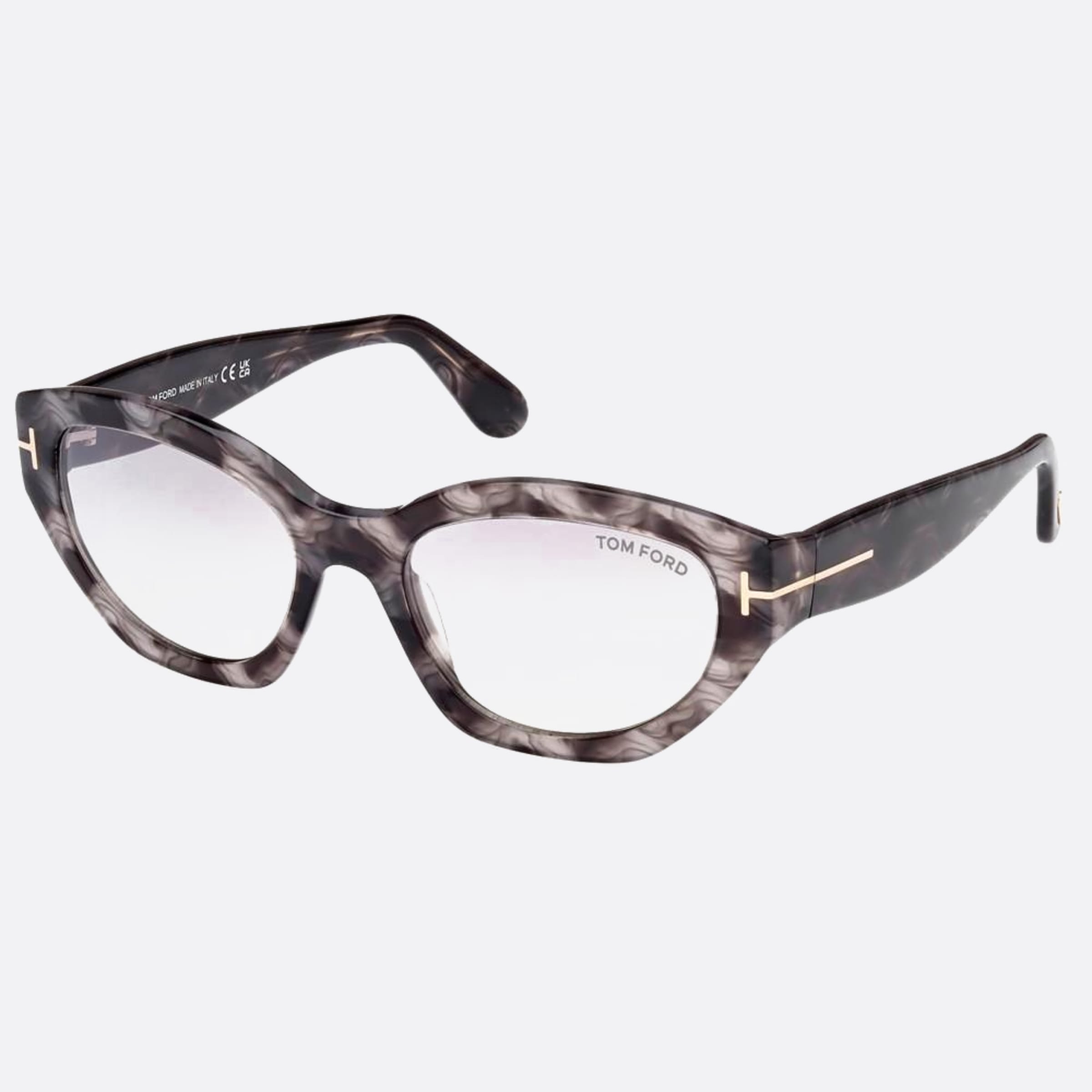 Tom 55mm Ford Penny 55c Havana Geometric Women Sunglasses - Side View