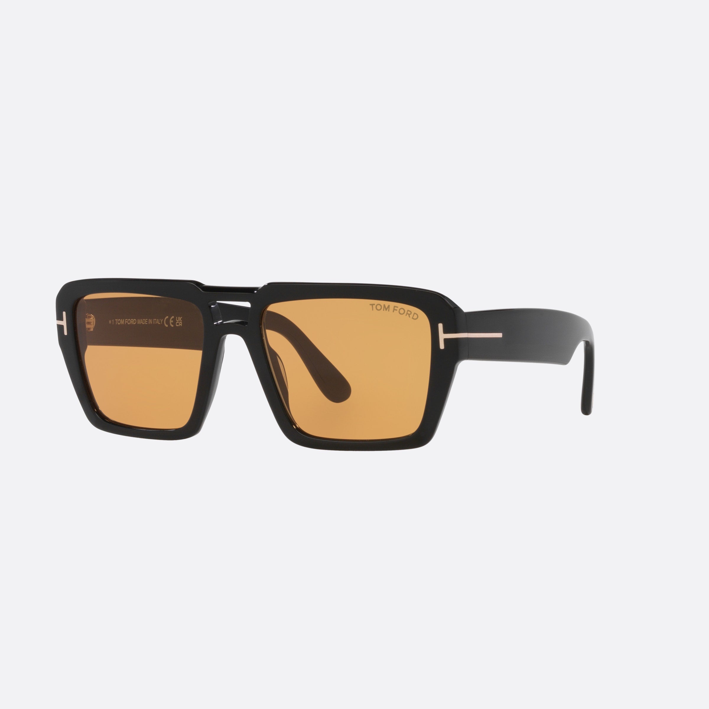 Tom 56mm Ford Redford 01e Black Pilot Men Sunglasses - Main View