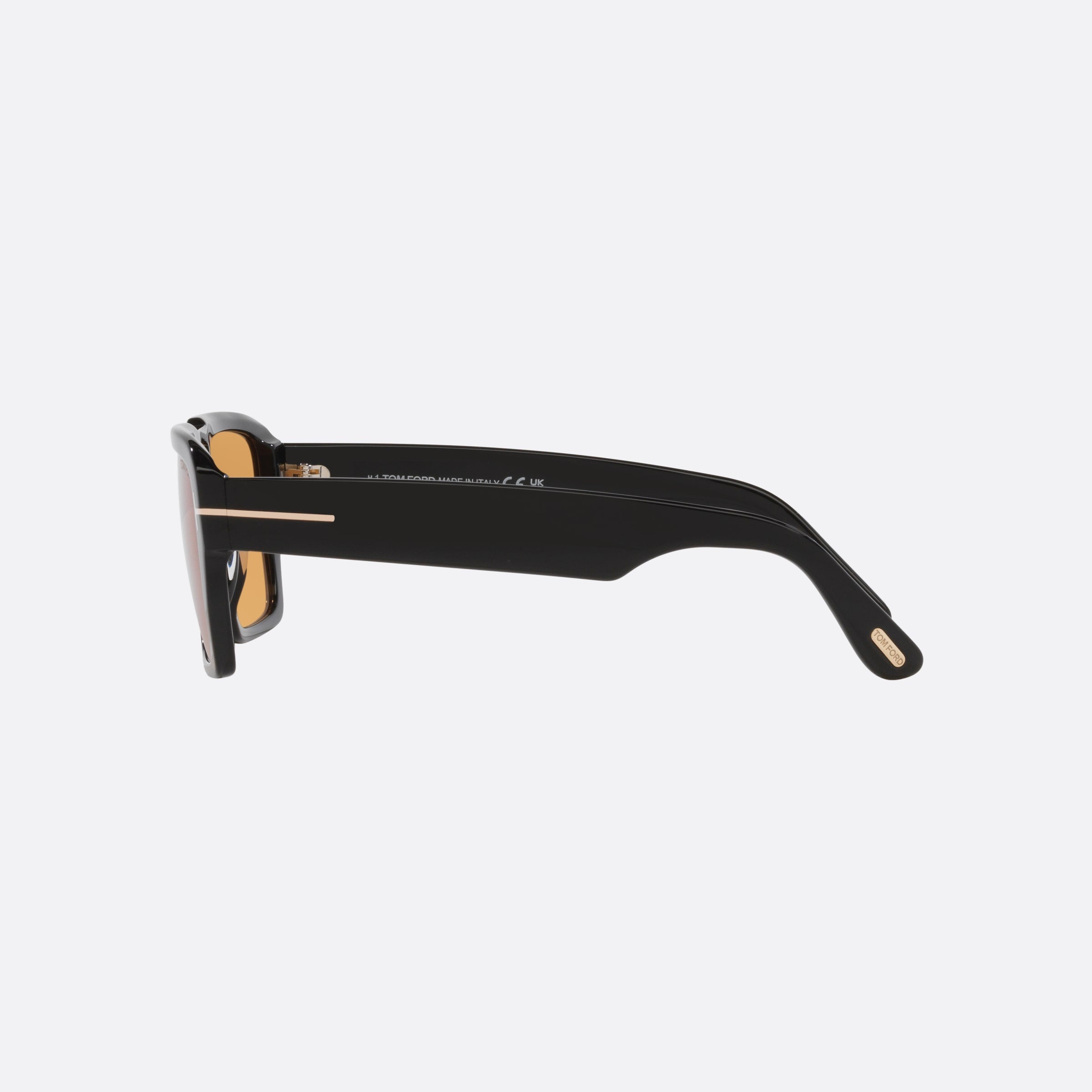Tom 56mm Ford Redford 01e Black Pilot Men Sunglasses - Detail View
