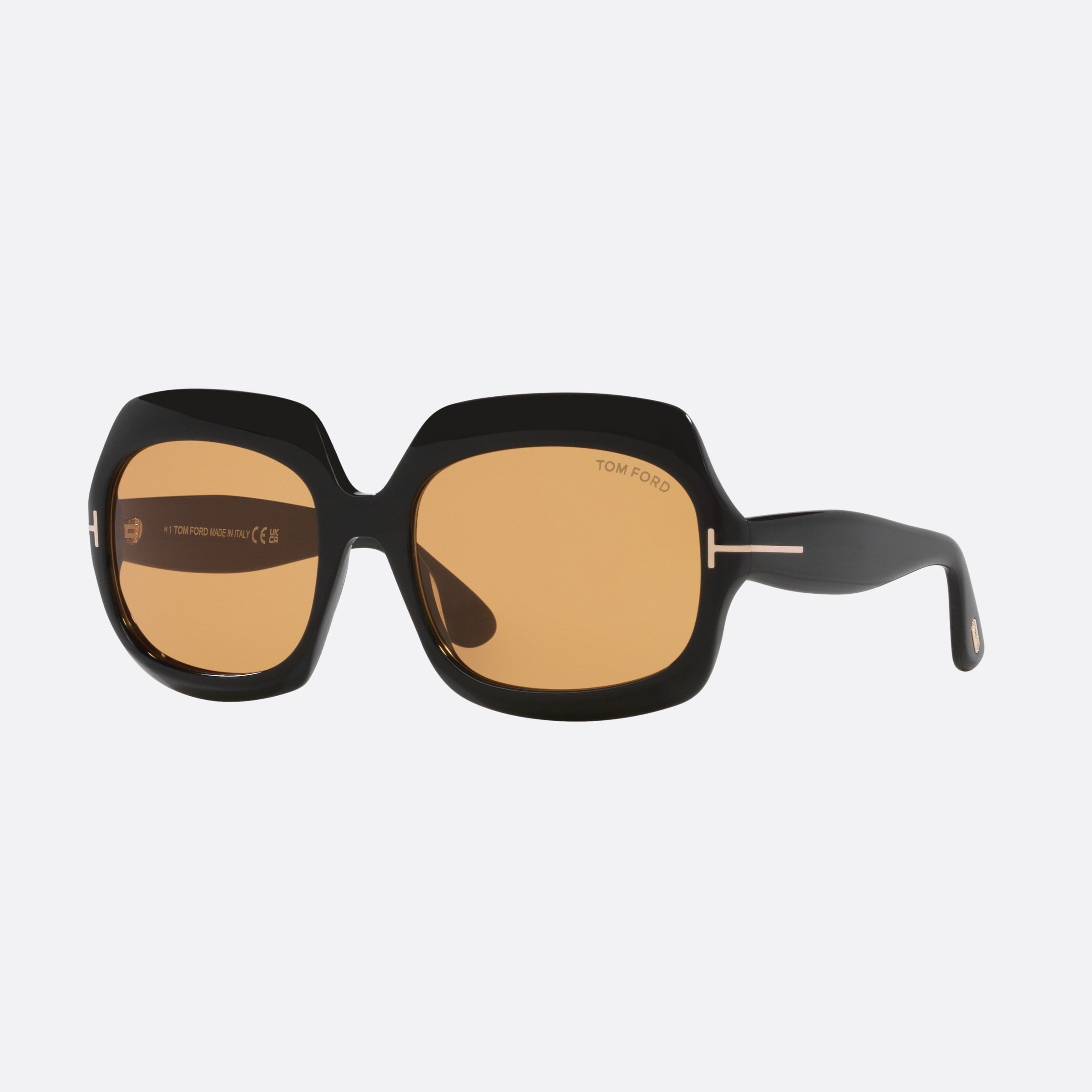 Tom 60mm Ford Ren 01e Black Irregular Women Sunglasses - Main View
