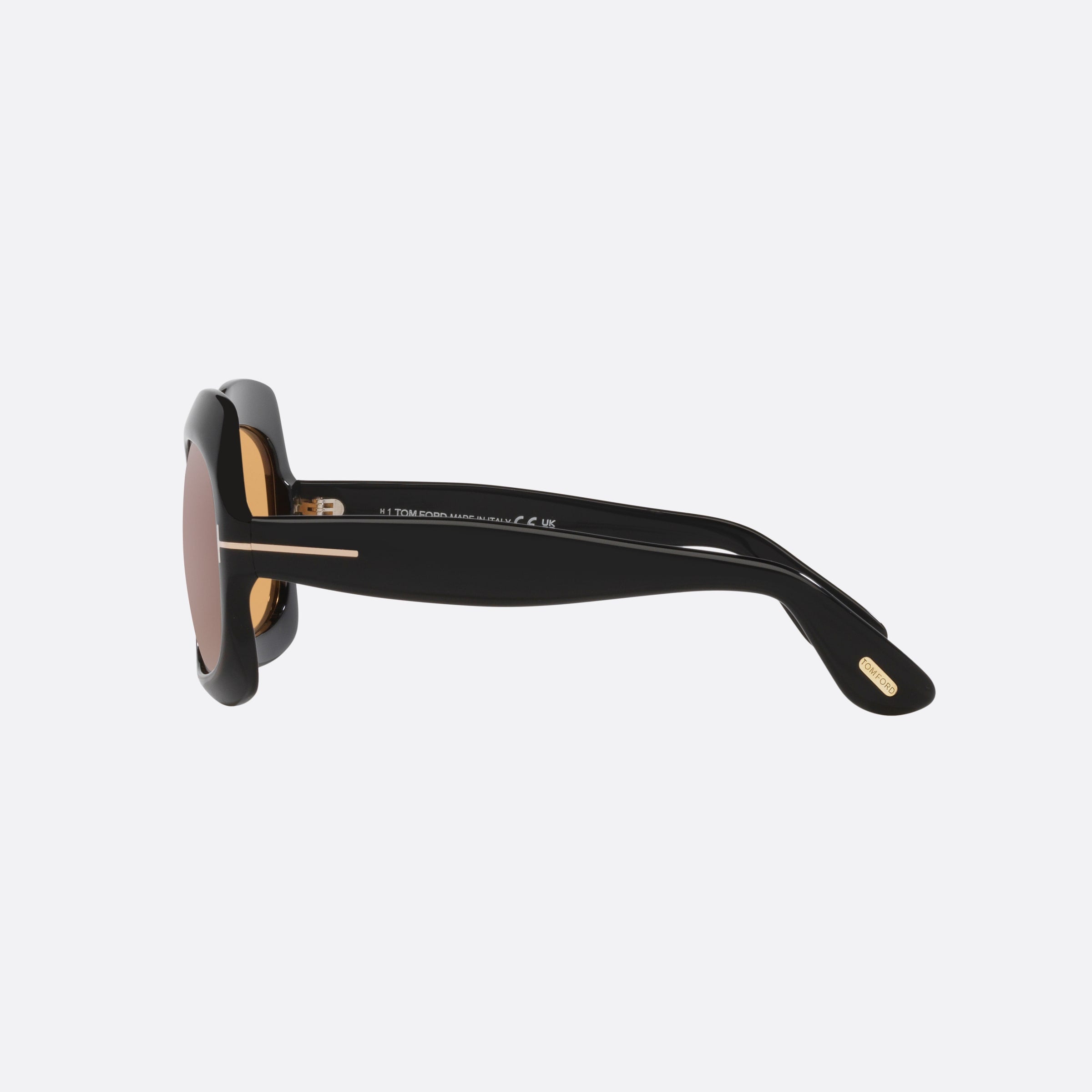 Tom 60mm Ford Ren 01e Black Irregular Women Sunglasses - Detail View