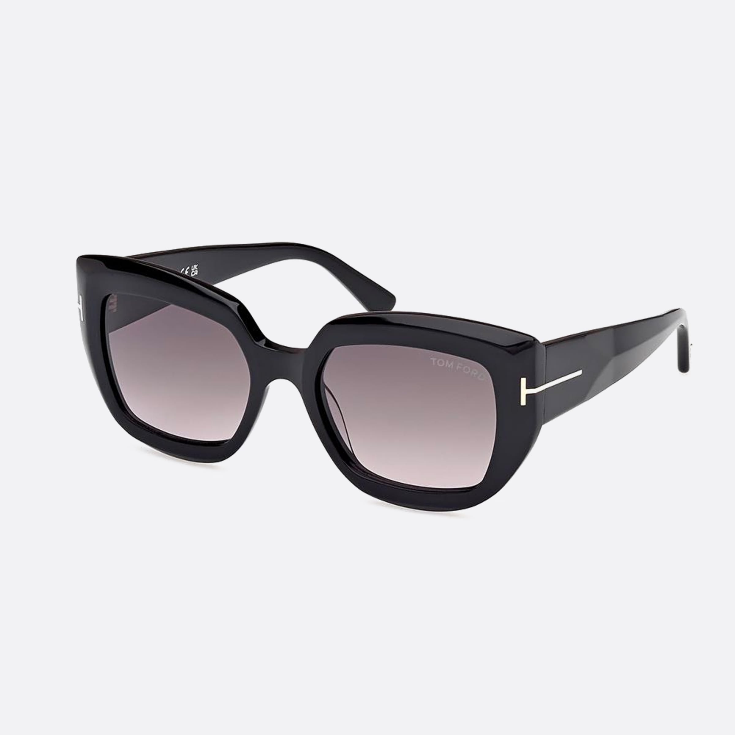 Tom 53mm Ford Saltzman Ft1192 01b Black Butterfly Women Sunglasses - Side View