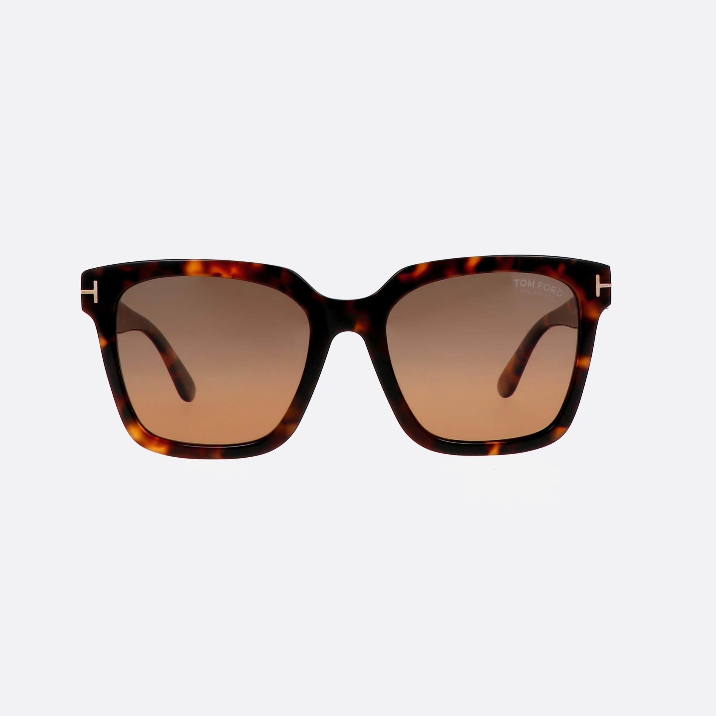 Tom 55mm Ford Selby Ft0952 52h Havana Visor Polarized Unisex Sunglasses - Side View