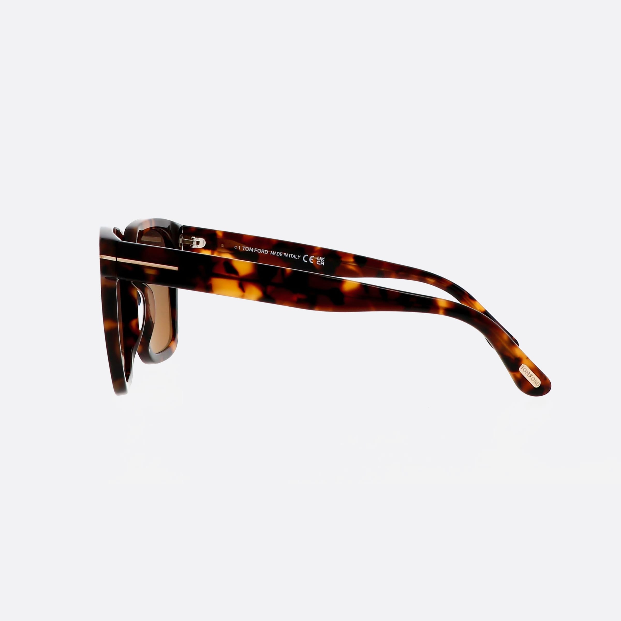 Tom 55mm Ford Selby Ft0952 52h Havana Visor Polarized Unisex Sunglasses - Detail View