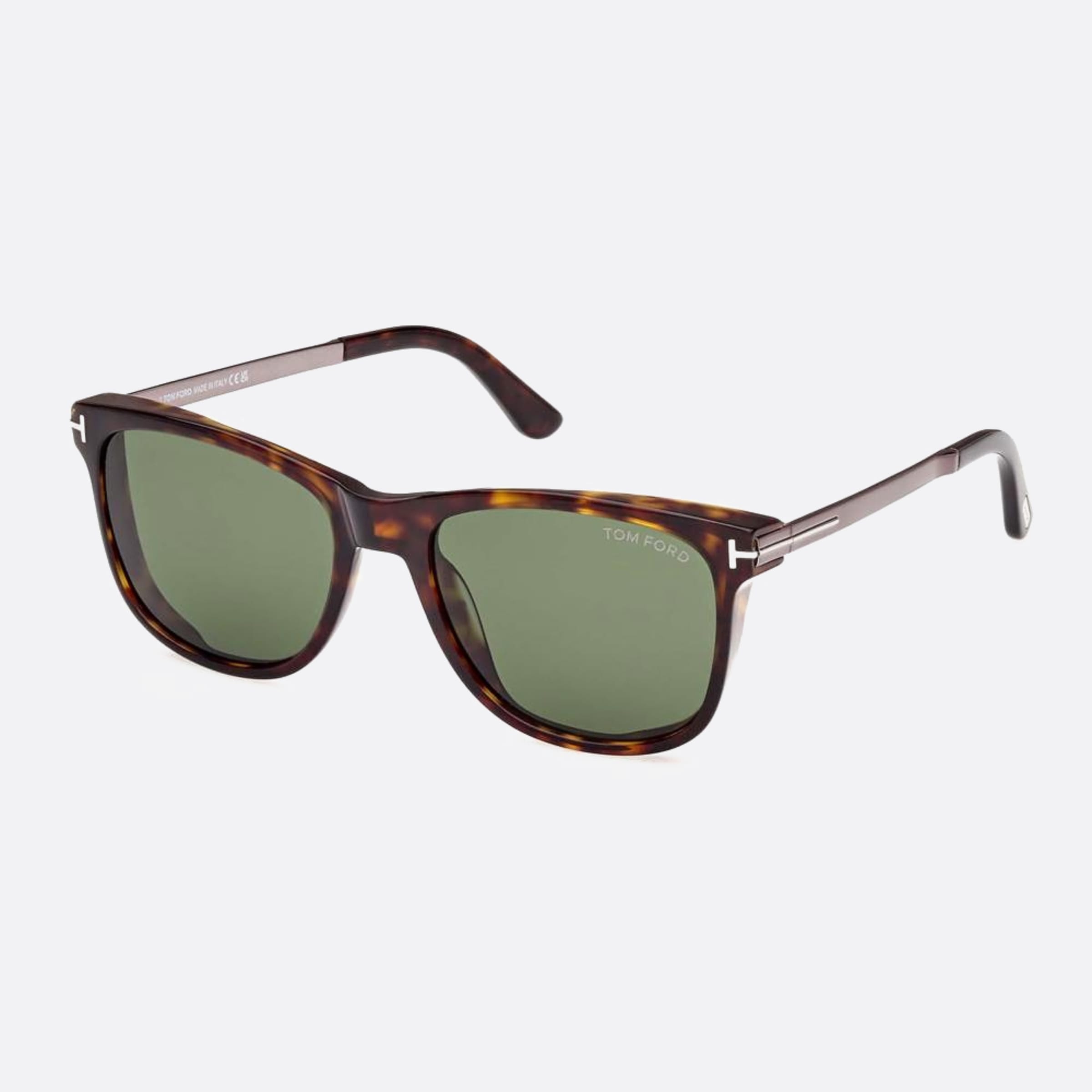 Tom 53mm Ford Sinatra 52n Havana Geometric Men Sunglasses - Side View