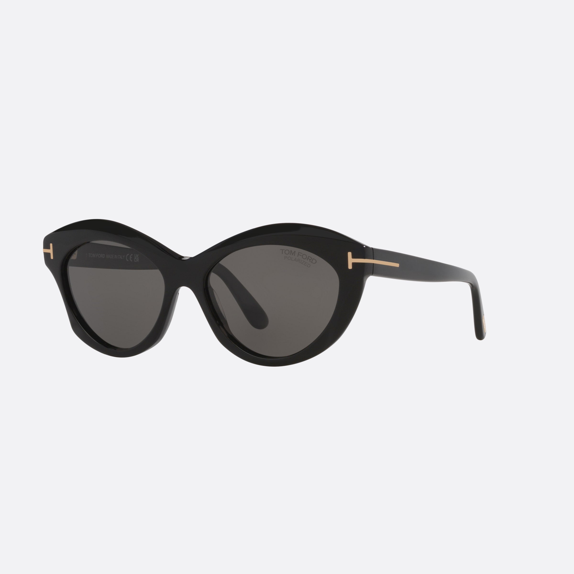 Tom 55mm Ford Toni Black Oval Polarized Women Sunglasses - Main View