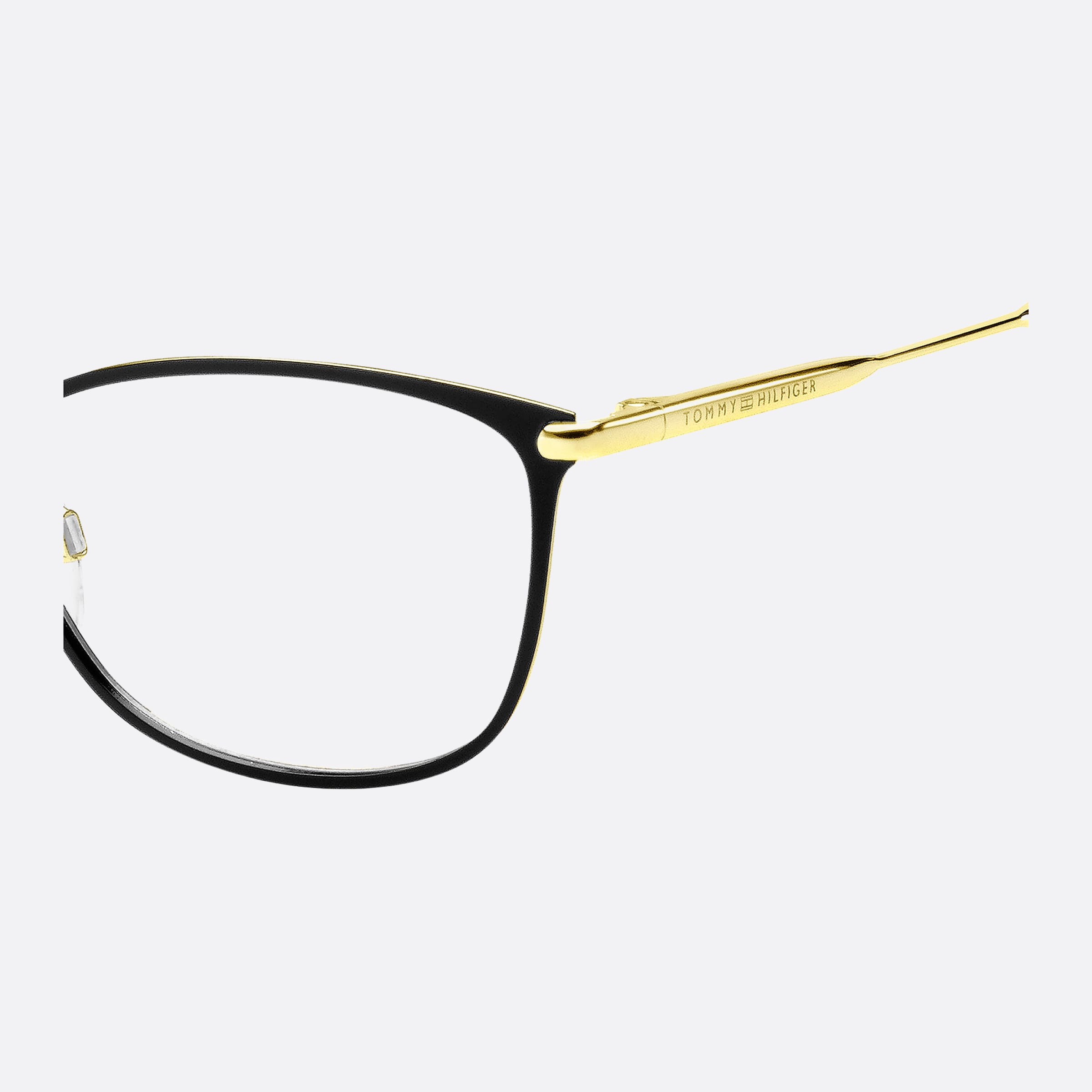 Tommy 53mm Hilfiger 2m2 Black Geometric Women Eyeglasses - Detail View