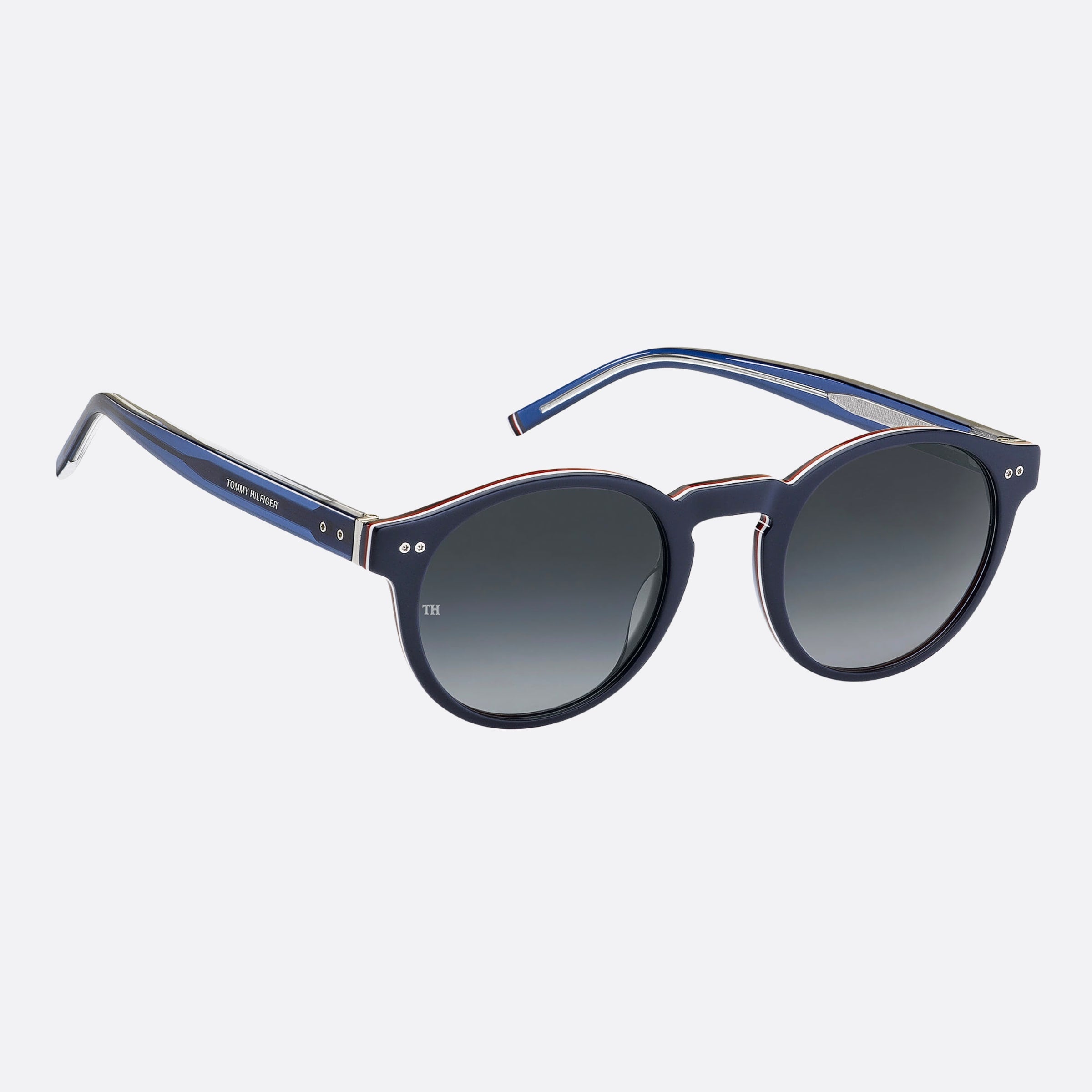Tommy 50mm Hilfiger Pjp Blue Round Men Sunglasses - Detail View