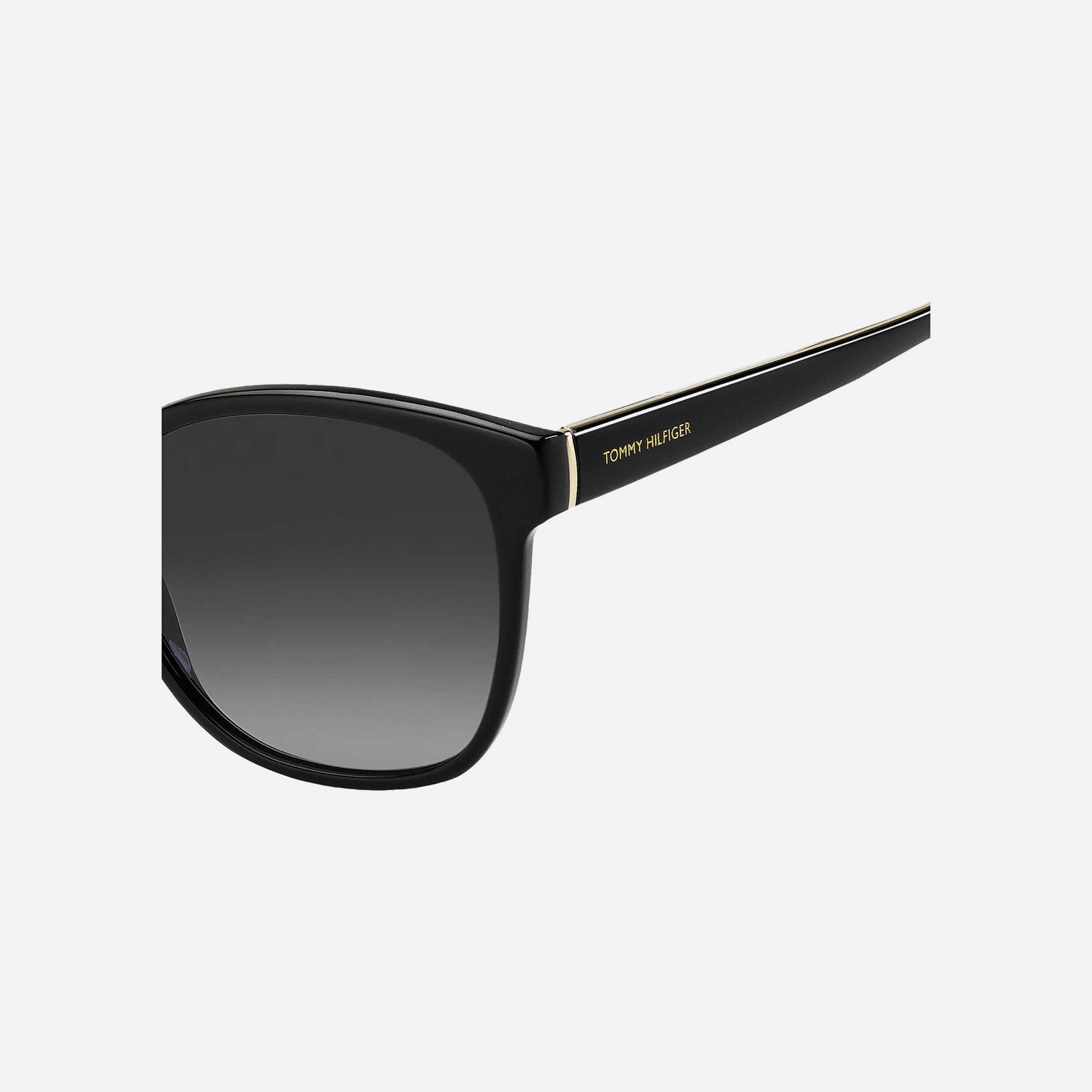 Tommy 55mm Hilfiger Black Squared Women Sunglasses - Lifestyle Shot