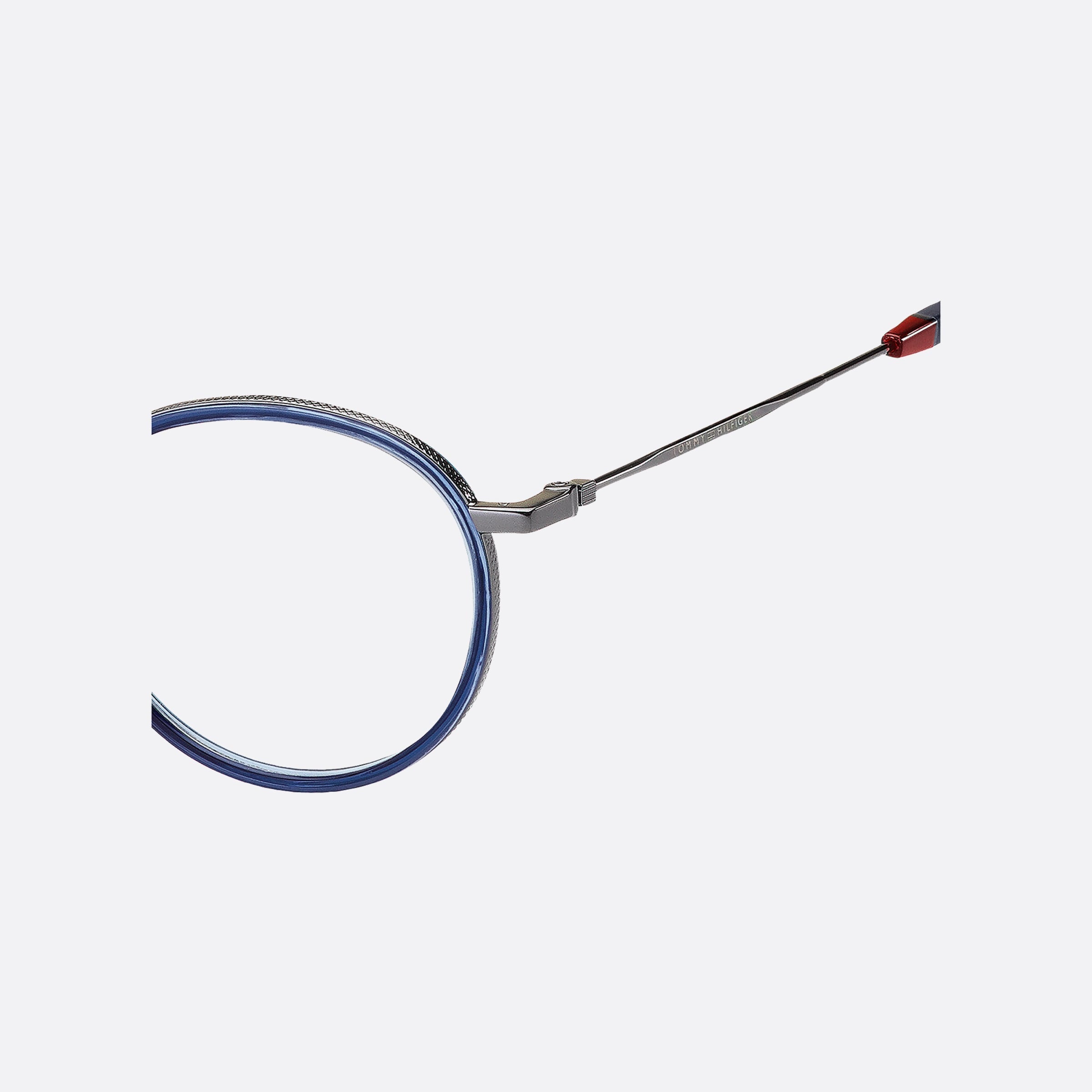 Tommy 49mm Hilfiger Pjp Blue Round Men Eyeglasses - Lifestyle Shot