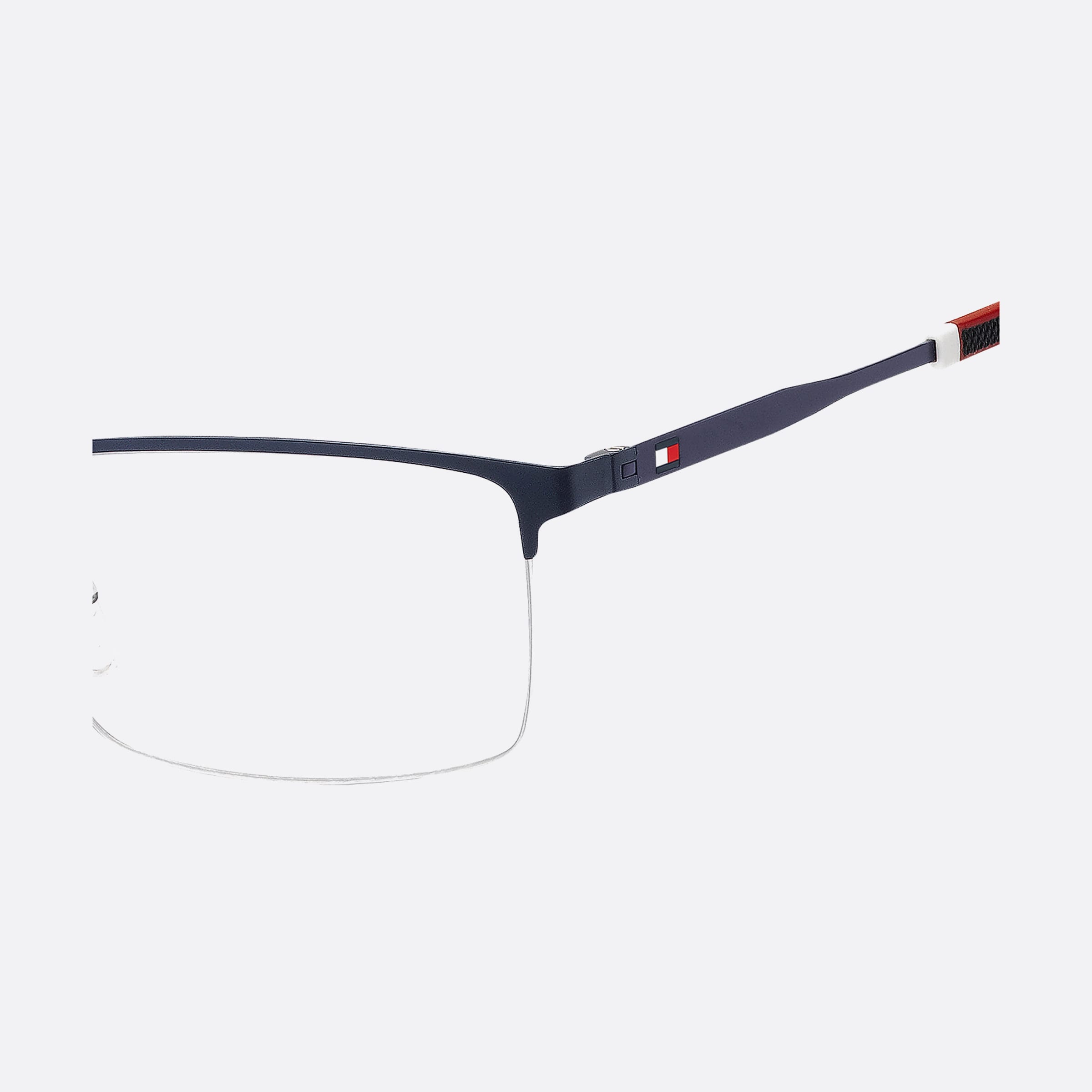 Tommy 56mm Hilfiger Fll Blue Geometric Men Eyeglasses - Lifestyle Shot