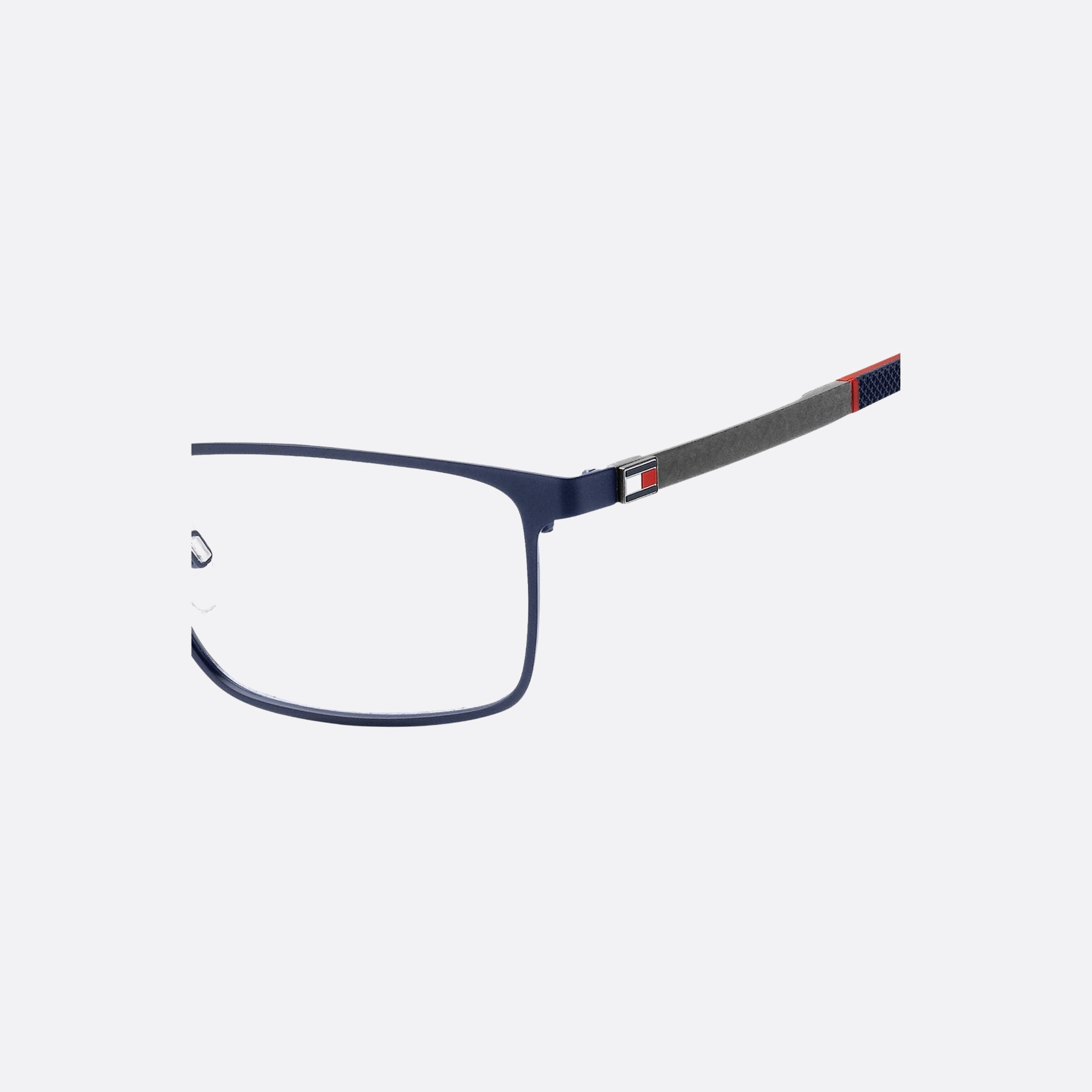 Tommy 56mm Hilfiger Fll Blue Geometric Men Eyeglasses - Lifestyle Shot