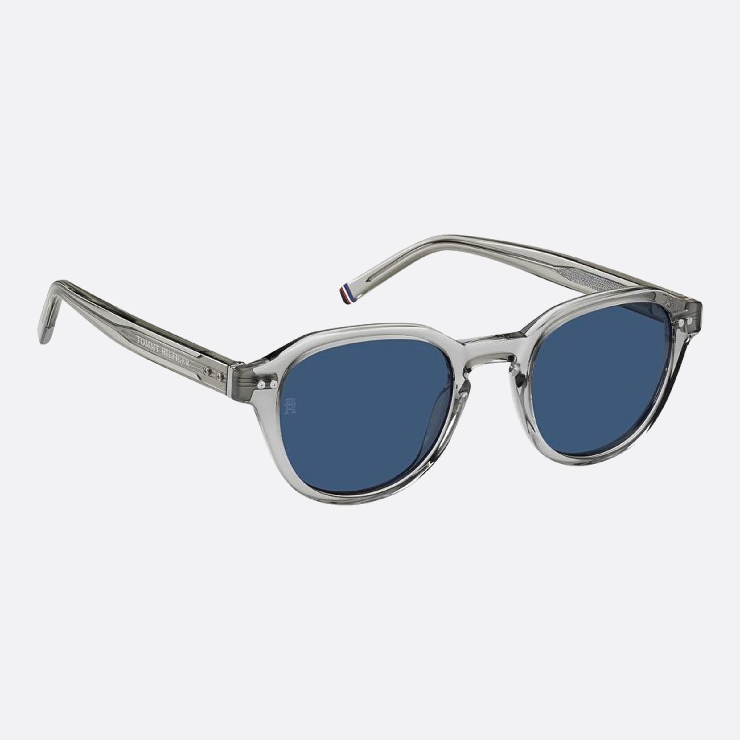 Tommy 49mm Hilfiger Kb7 Grey Squared Men Sunglasses - Detail View