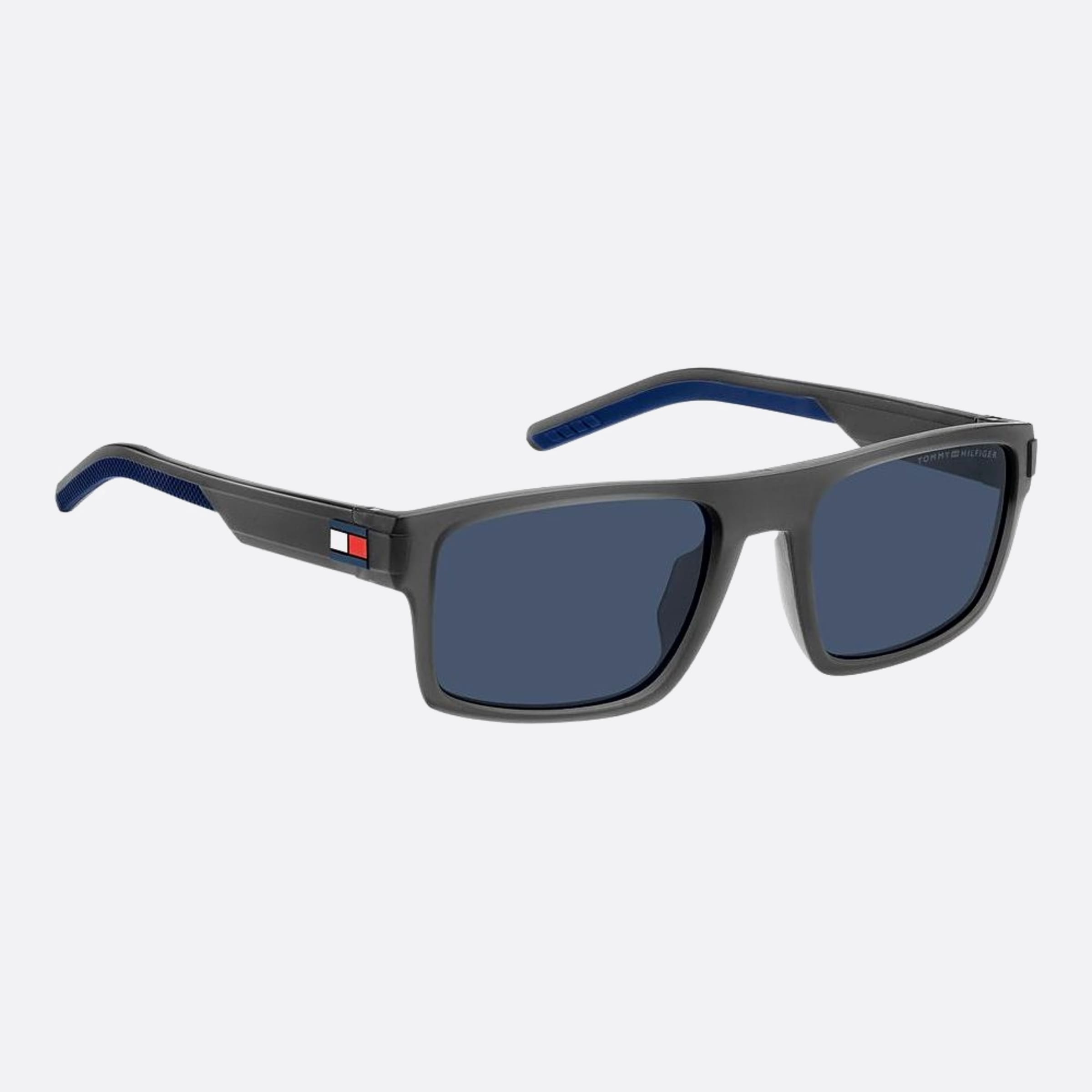 Tommy 55mm Hilfiger Fre Grey Squared Men Sunglasses - Detail View