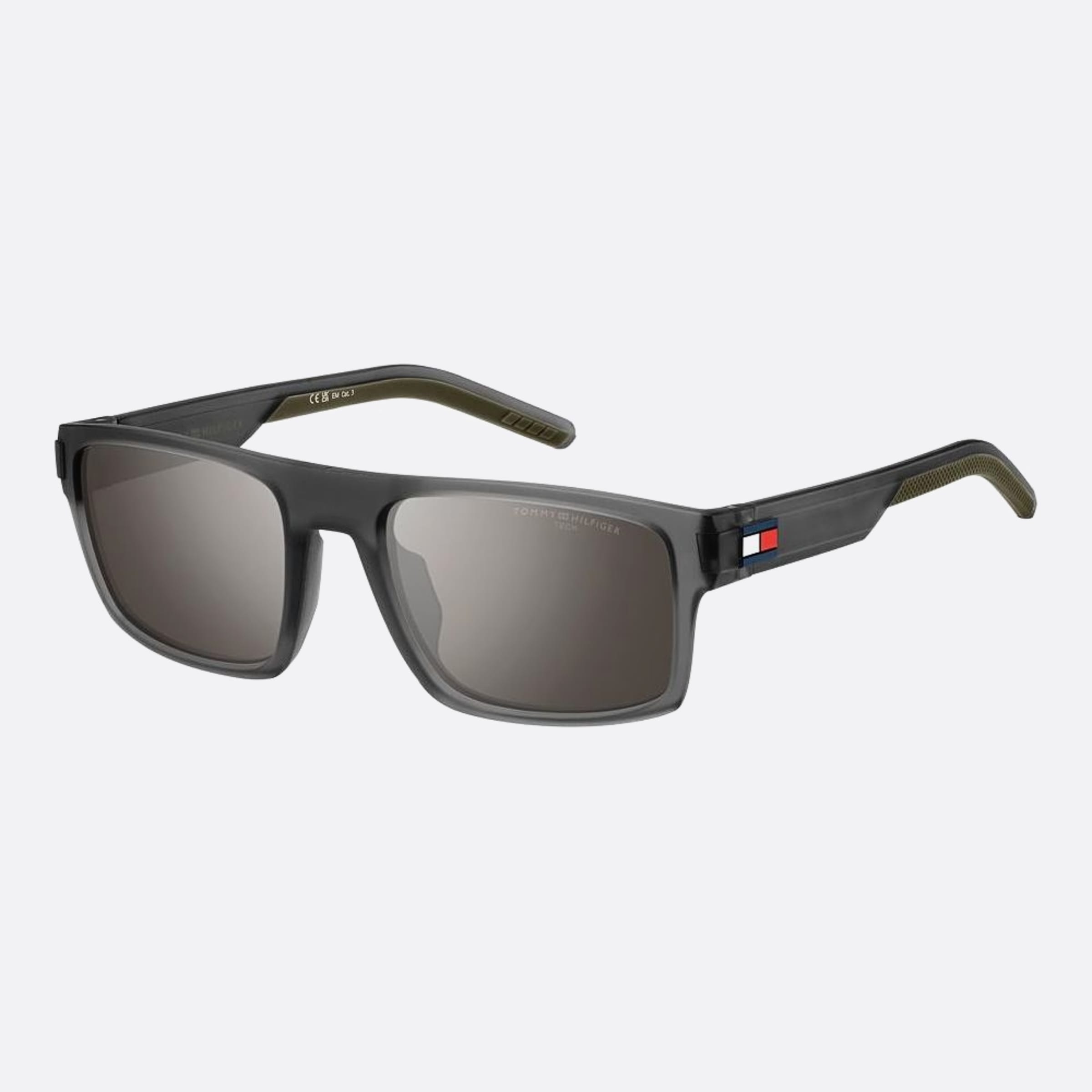 Tommy 55mm Hilfiger Fre Grey Squared Men Sunglasses - Side View