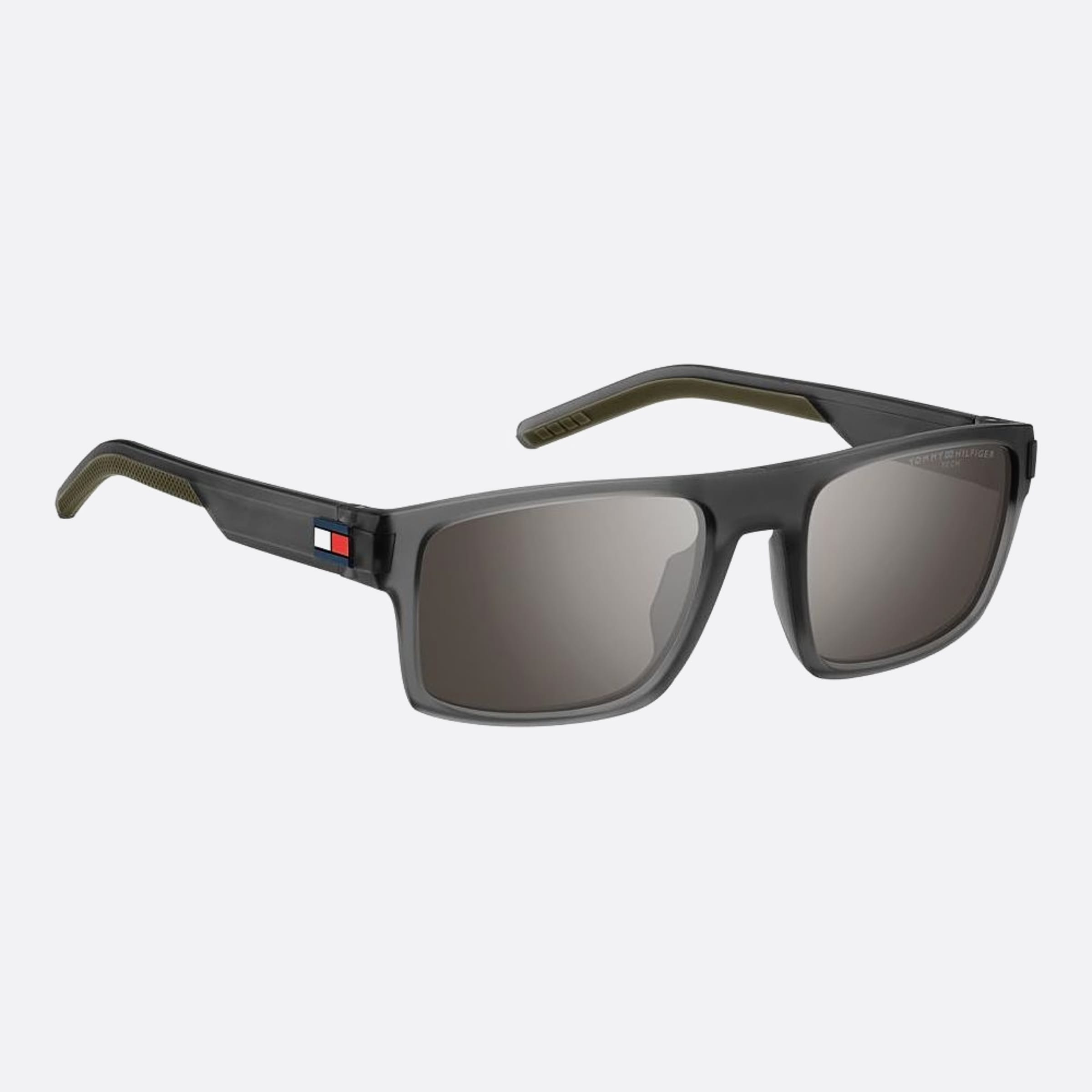 Tommy 55mm Hilfiger Fre Grey Squared Men Sunglasses - Detail View