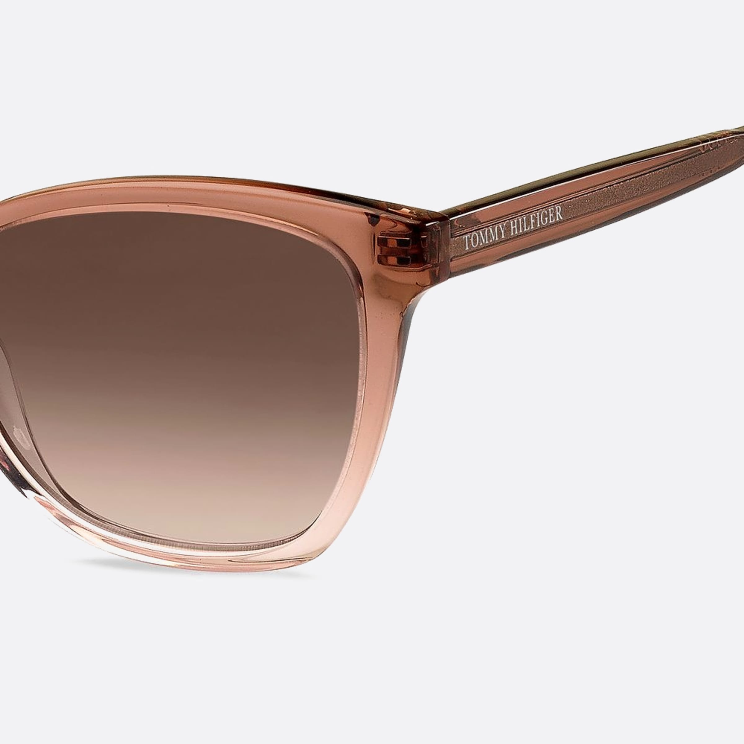 Tommy 54mm Hilfiger Fwm Brown Cat Eye Women Sunglasses - Detail View