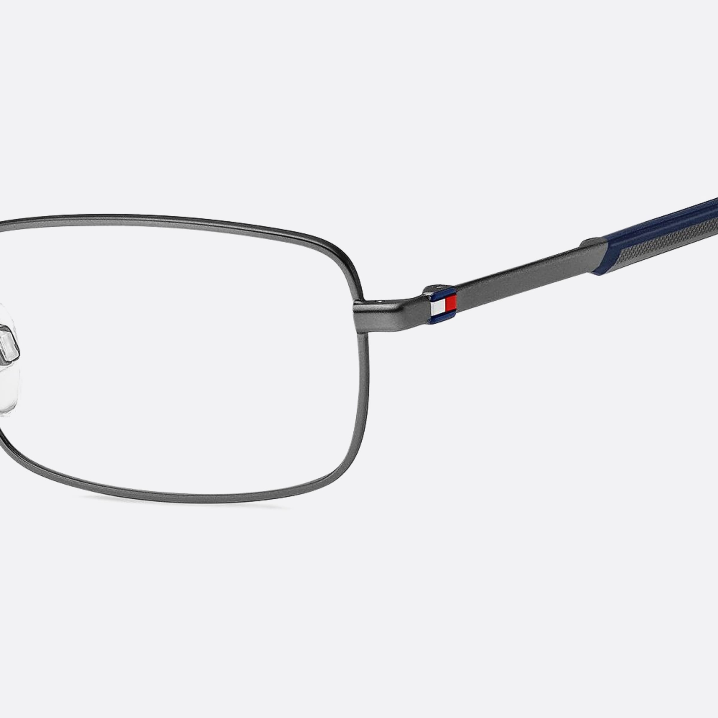 Tommy 52mm Hilfiger R80 Grey Geometric Men Eyeglasses - Lifestyle Shot