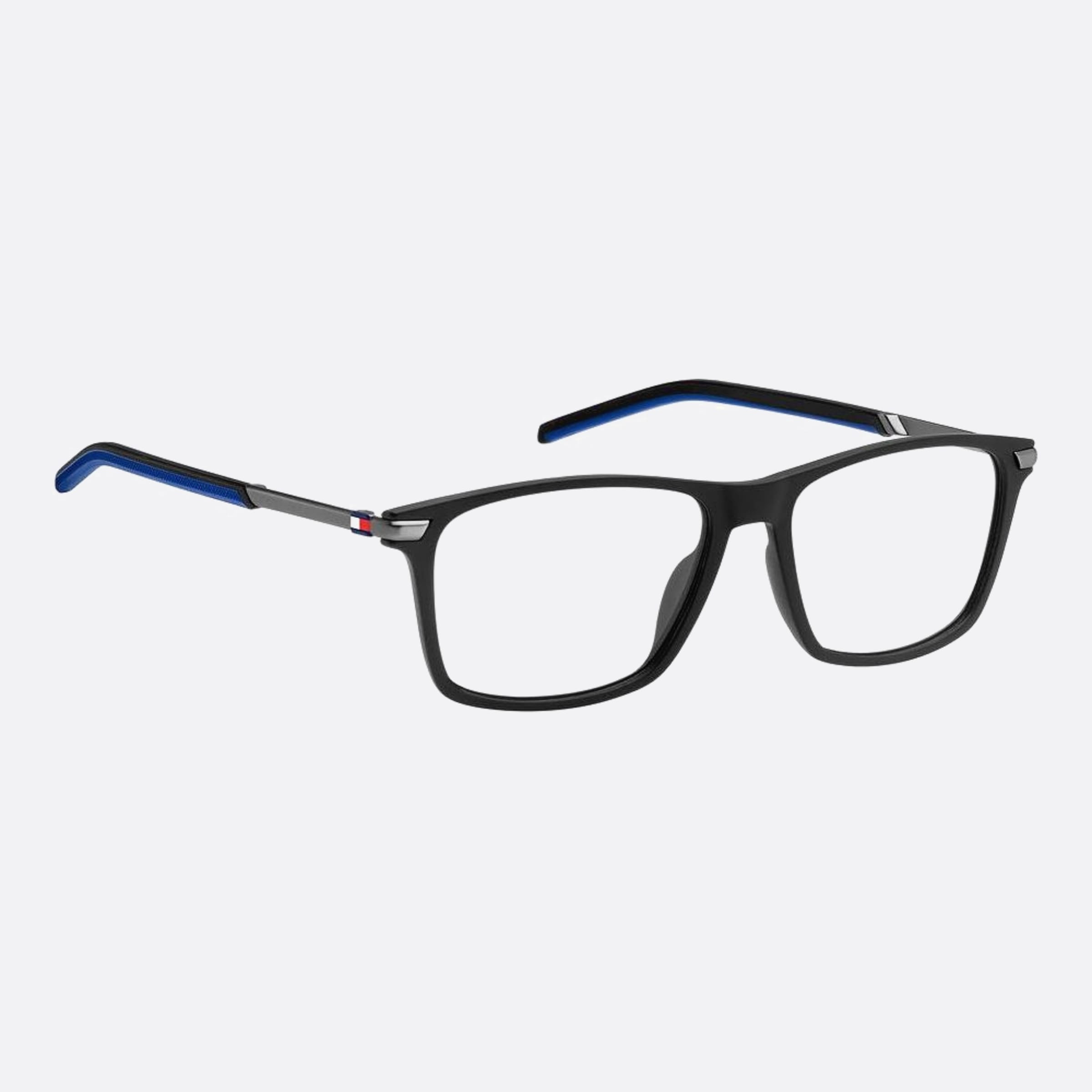 Tommy 55mm Hilfiger Black Squared Men Eyeglasses - Detail View
