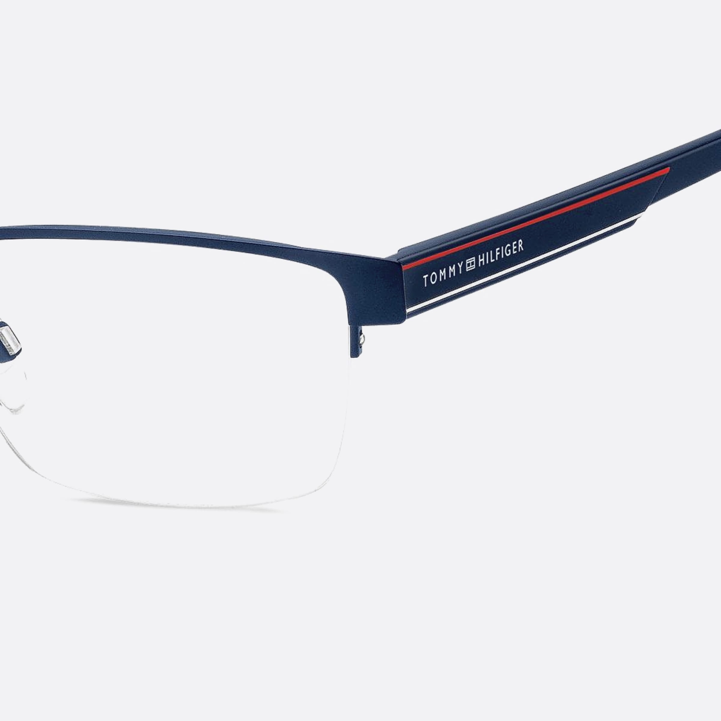Tommy 53mm Hilfiger Fll Blue Geometric Men Eyeglasses - Lifestyle Shot