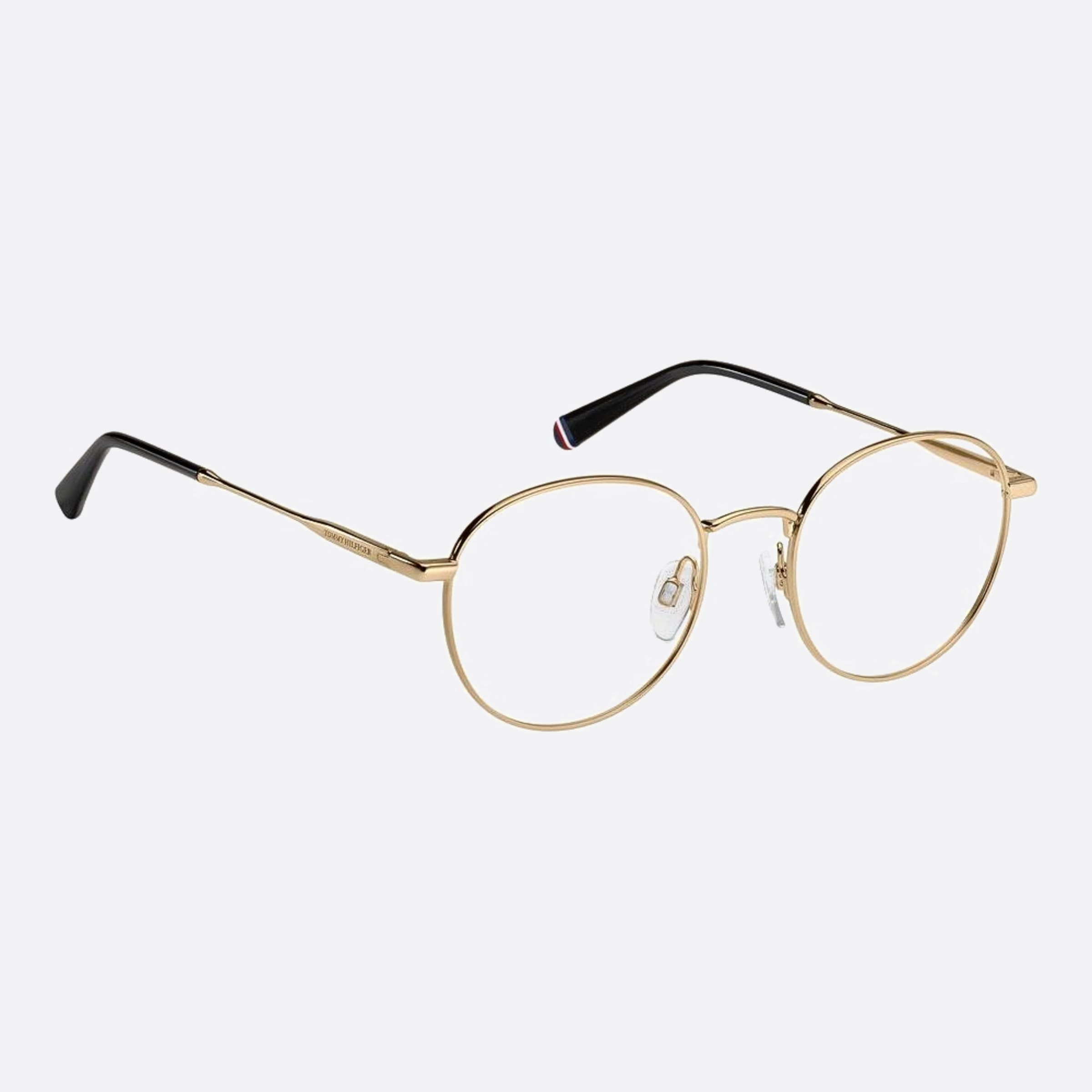 Tommy 50mm Hilfiger Ddb Gold Round Women Eyeglasses - Detail View