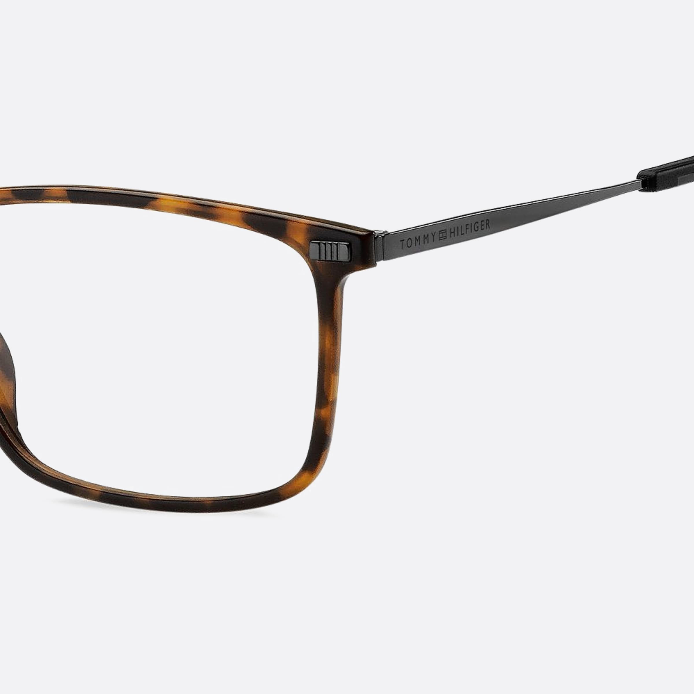 Tommy 56mm Hilfiger Havana Squared Men Eyeglasses - Lifestyle Shot