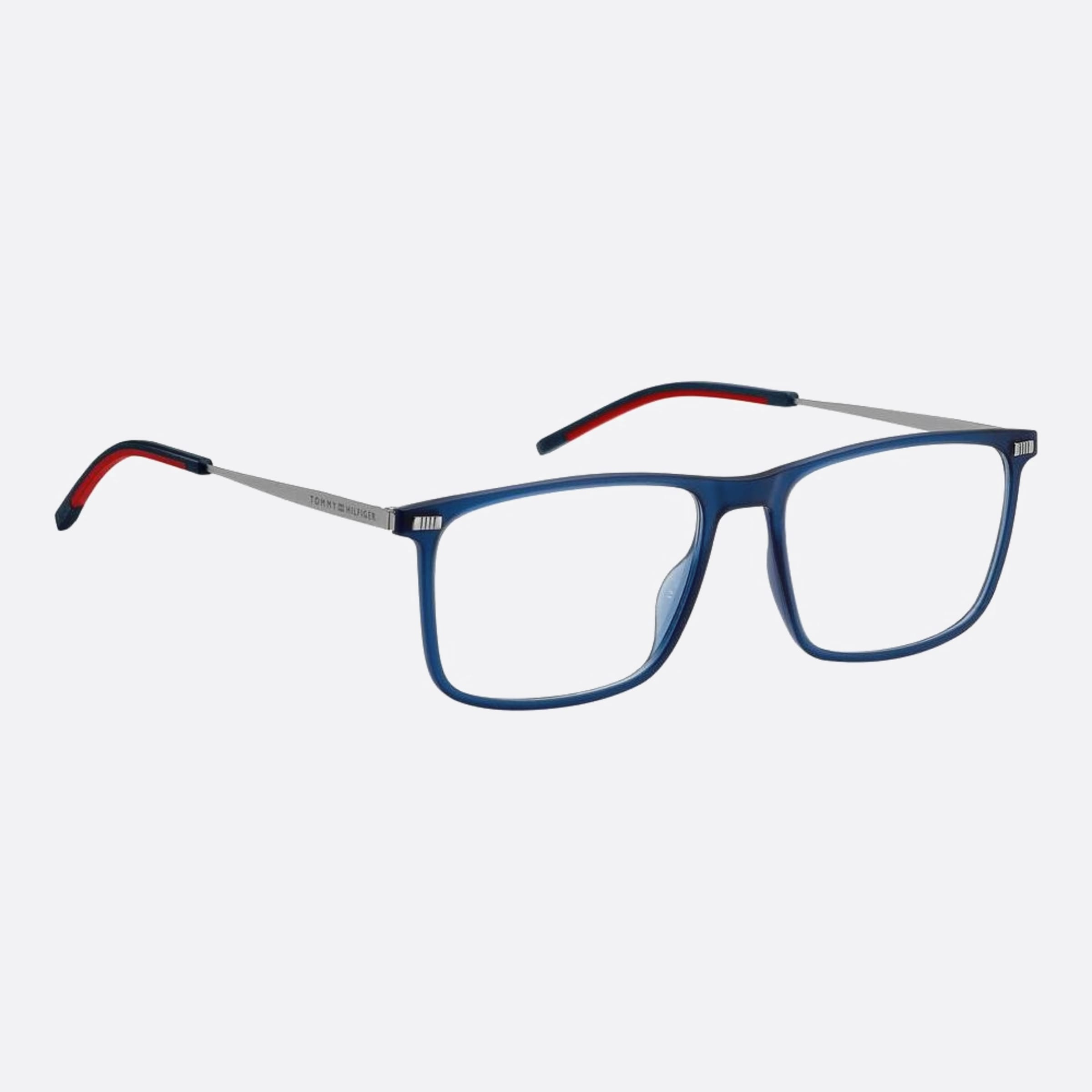 Tommy 56mm Hilfiger Fll Blue Squared Men Eyeglasses - Detail View