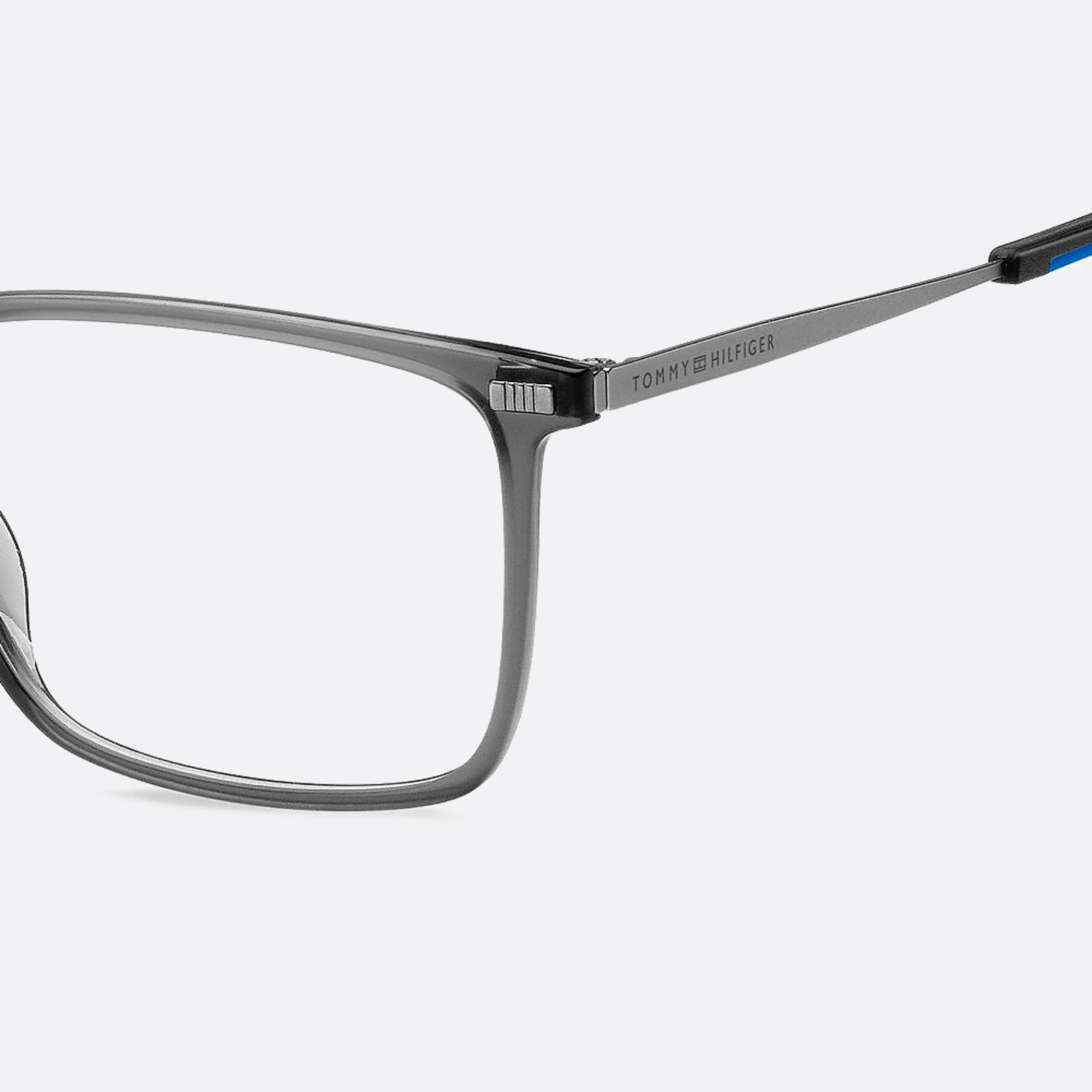 Tommy 54mm Hilfiger Kb7 Grey Squared Men Eyeglasses - Lifestyle Shot