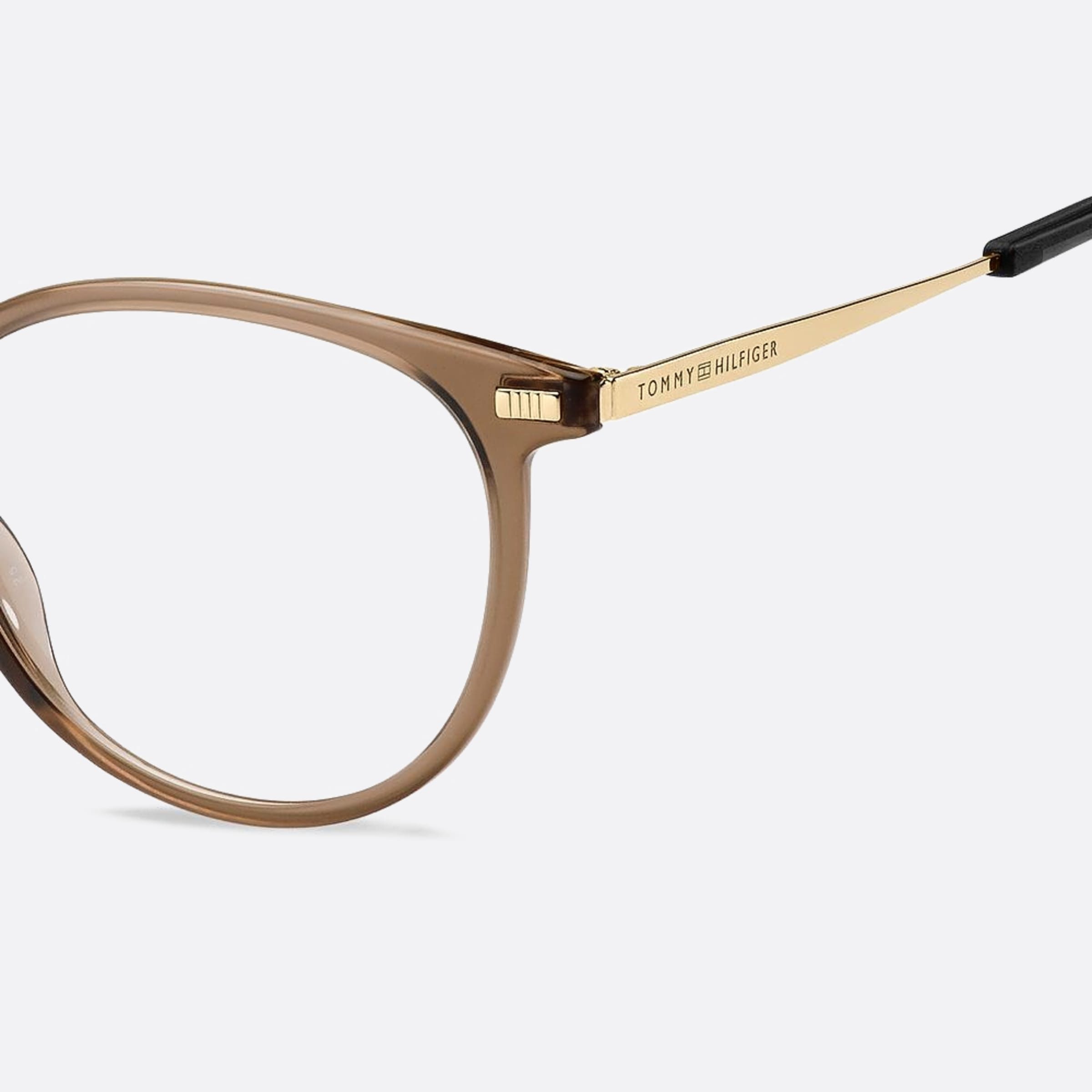 Tommy 50mm Hilfiger 09q Brown Round Women Eyeglasses - Lifestyle Shot