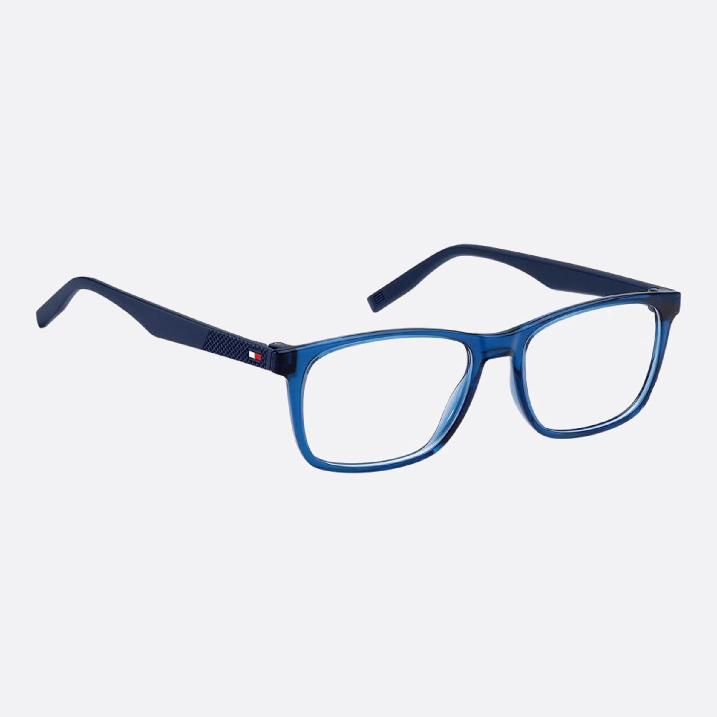 Tommy 52mm Hilfiger Pjp Blue Squared Unisex Eyeglasses - Detail View