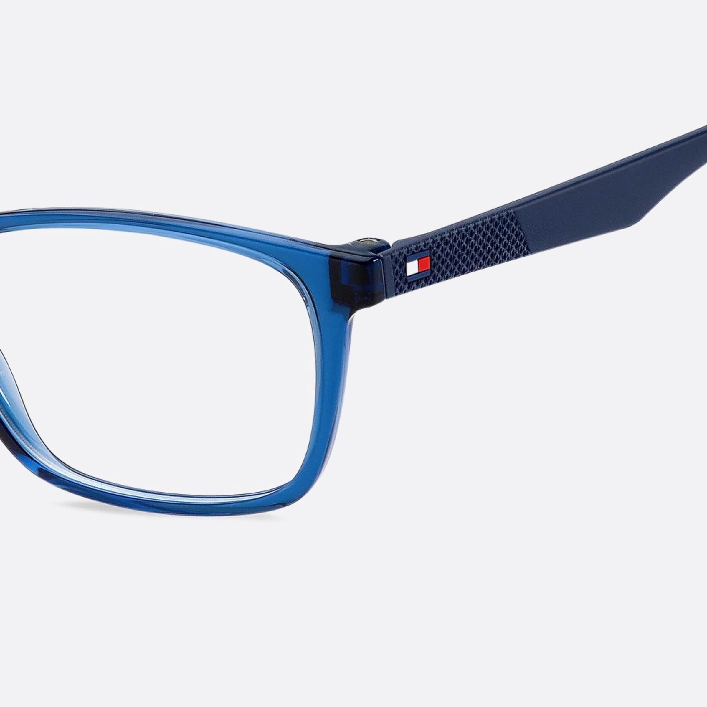 Tommy 52mm Hilfiger Pjp Blue Squared Unisex Eyeglasses - Lifestyle Shot