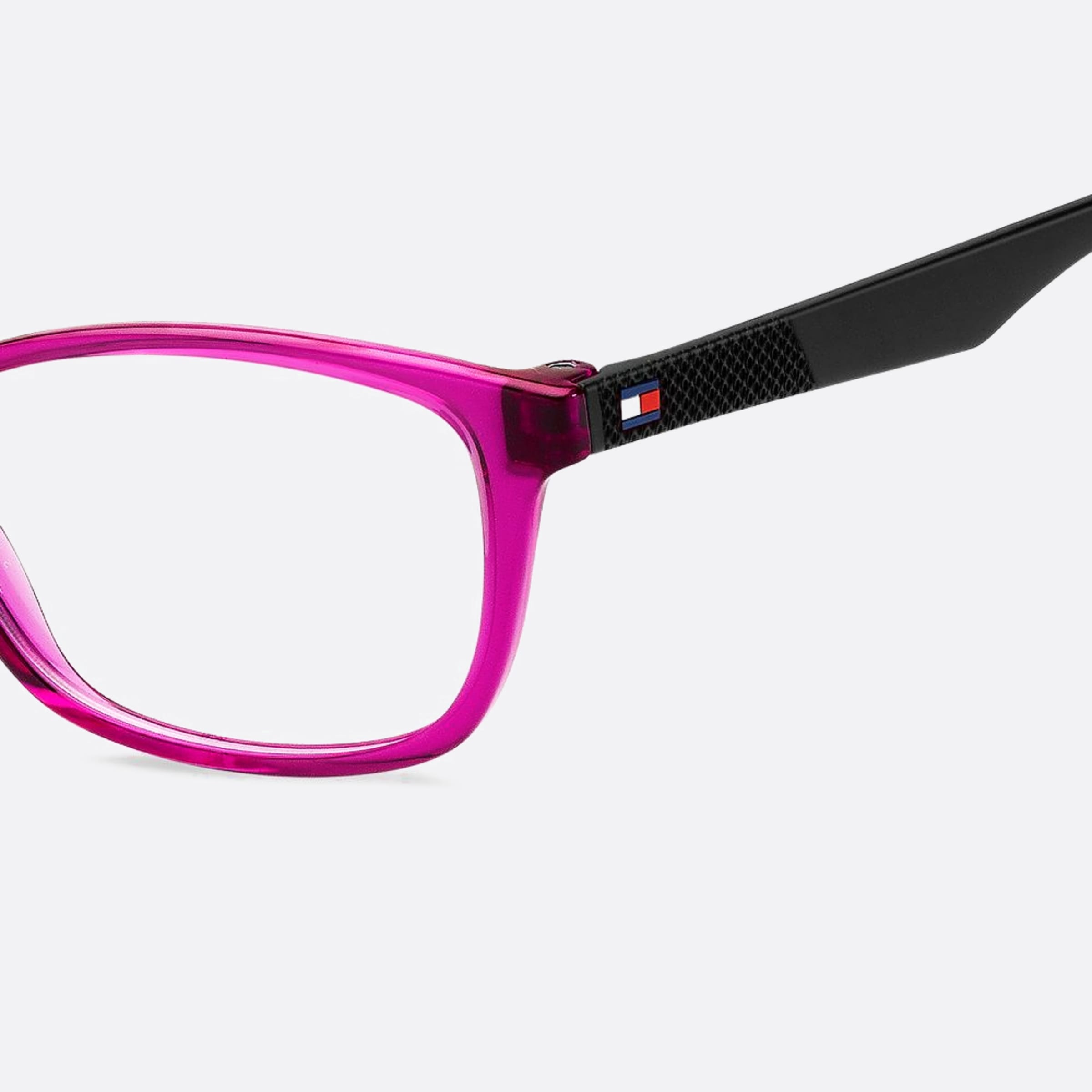 Tommy 51mm Hilfiger Mu1 Violet Cat Eye Unisex Eyeglasses - Lifestyle Shot